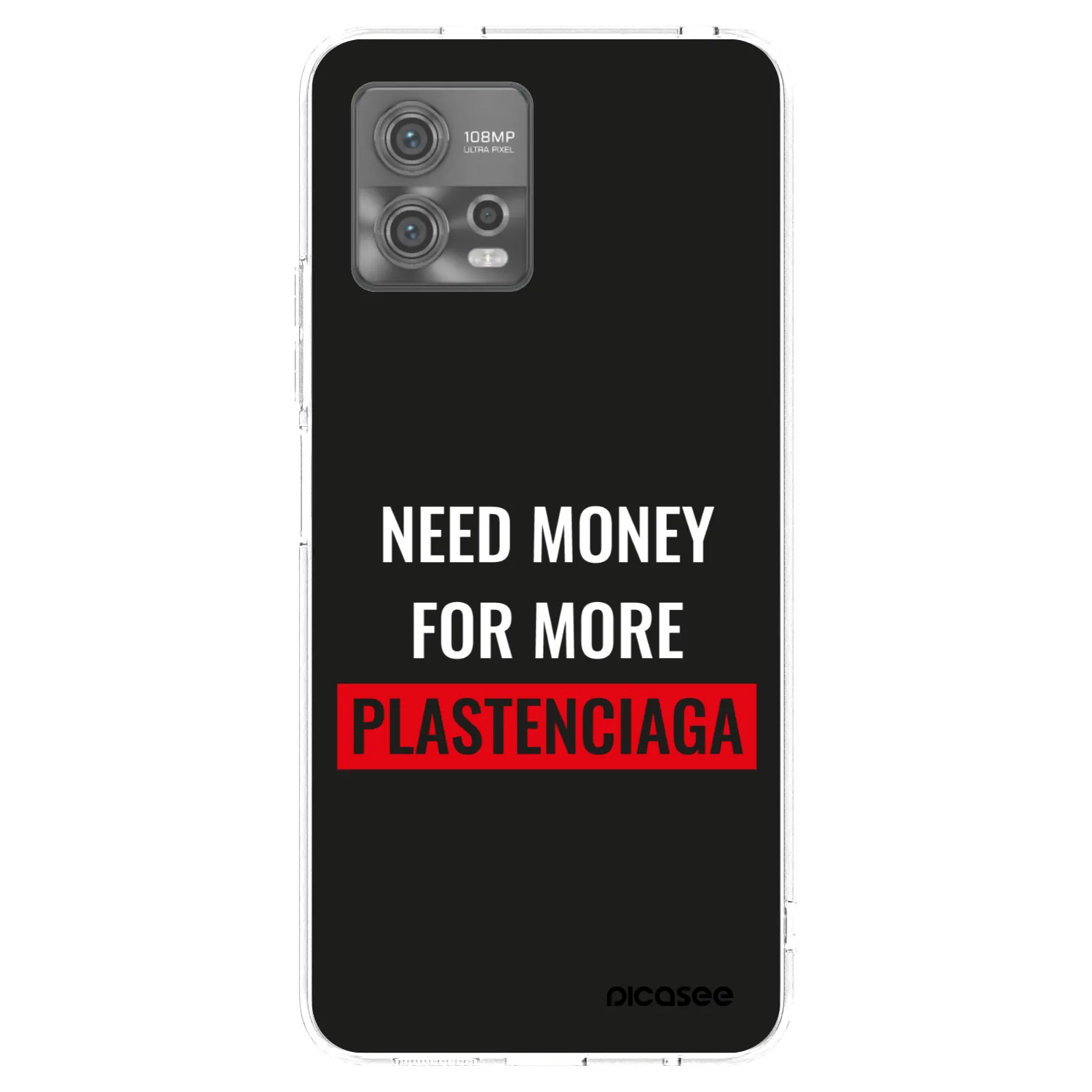 Picasee silikonowe przeźroczyste etui na Motorola Moto G72 - More PLASTENCIAGA