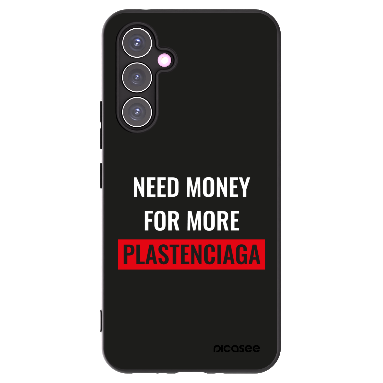 Picasee silikonowe czarne etui na Samsung Galaxy A54 5G A546B - More PLASTENCIAGA