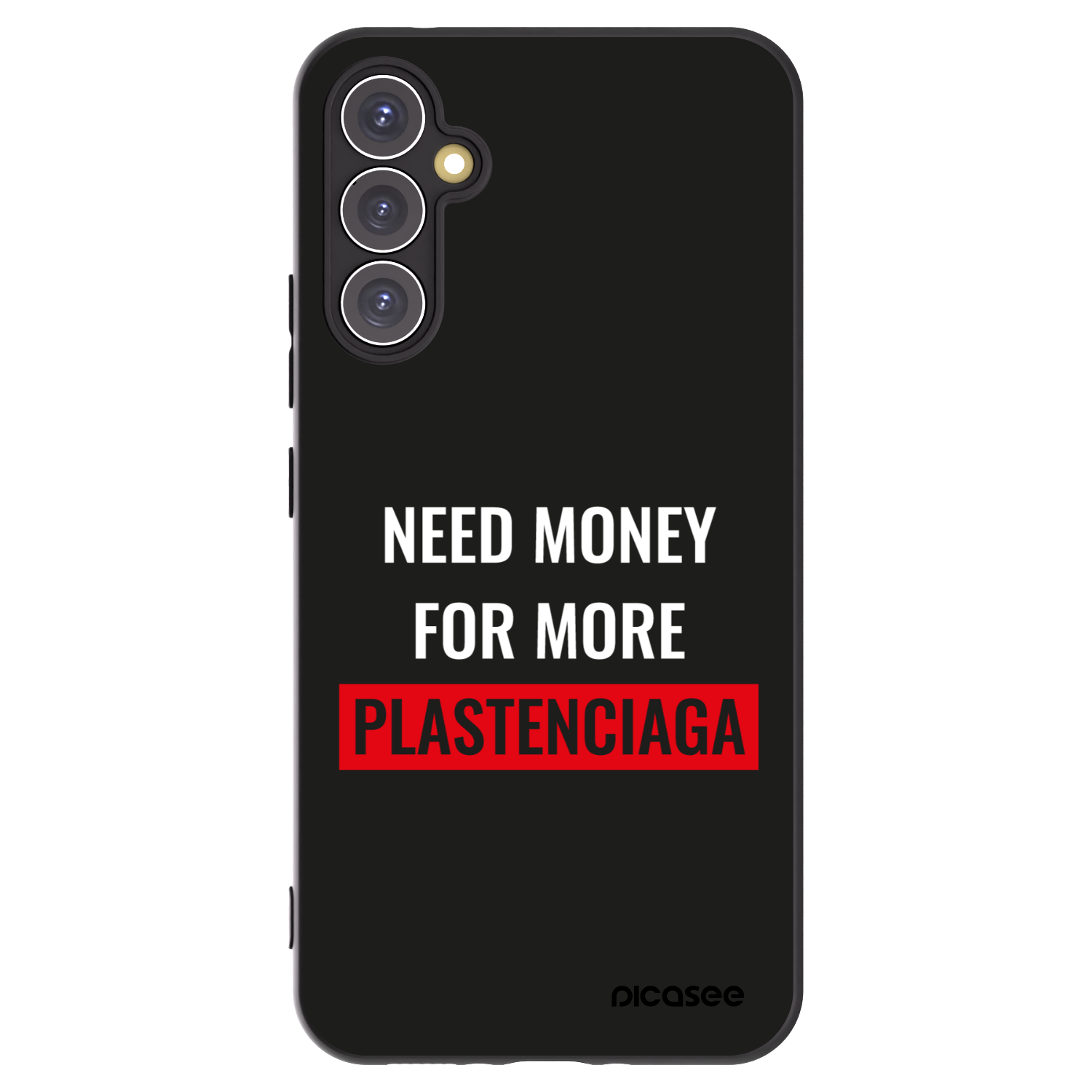 Picasee silikonowe czarne etui na Samsung Galaxy A34 5G A346B - More PLASTENCIAGA