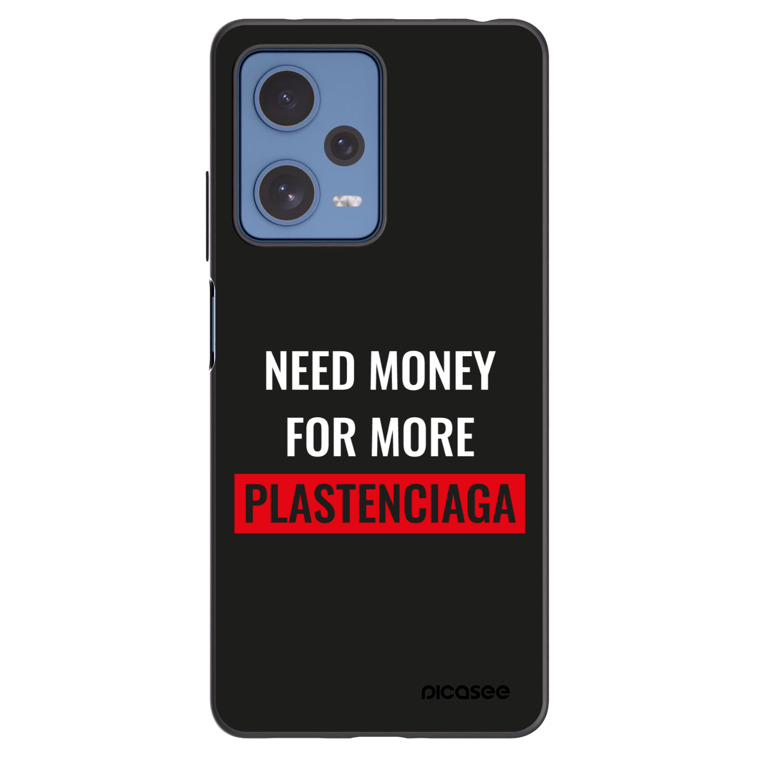 Picasee silikonowe czarne etui na Xiaomi Redmi Note 12 Pro 5G - More PLASTENCIAGA