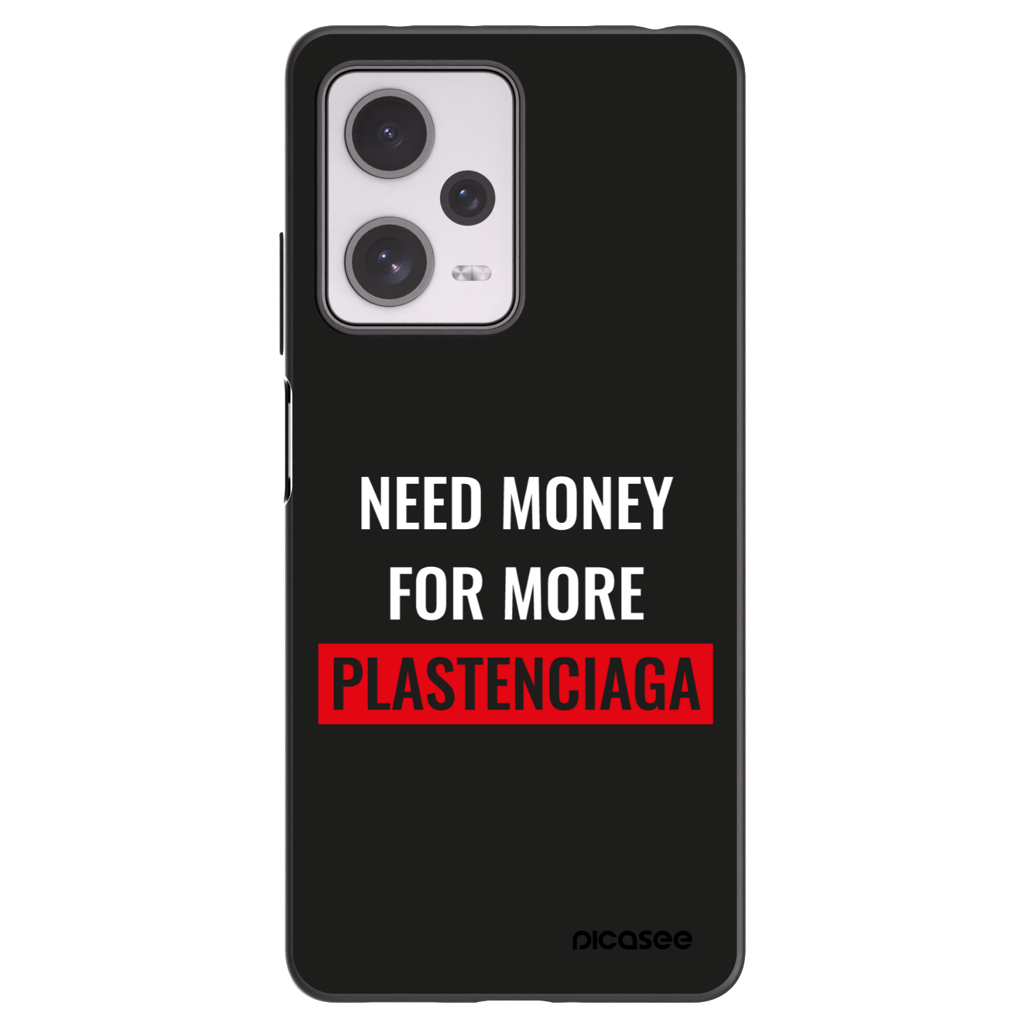 Picasee silikonowe czarne etui na Xiaomi Redmi Note 12 Pro+ 5G - More PLASTENCIAGA
