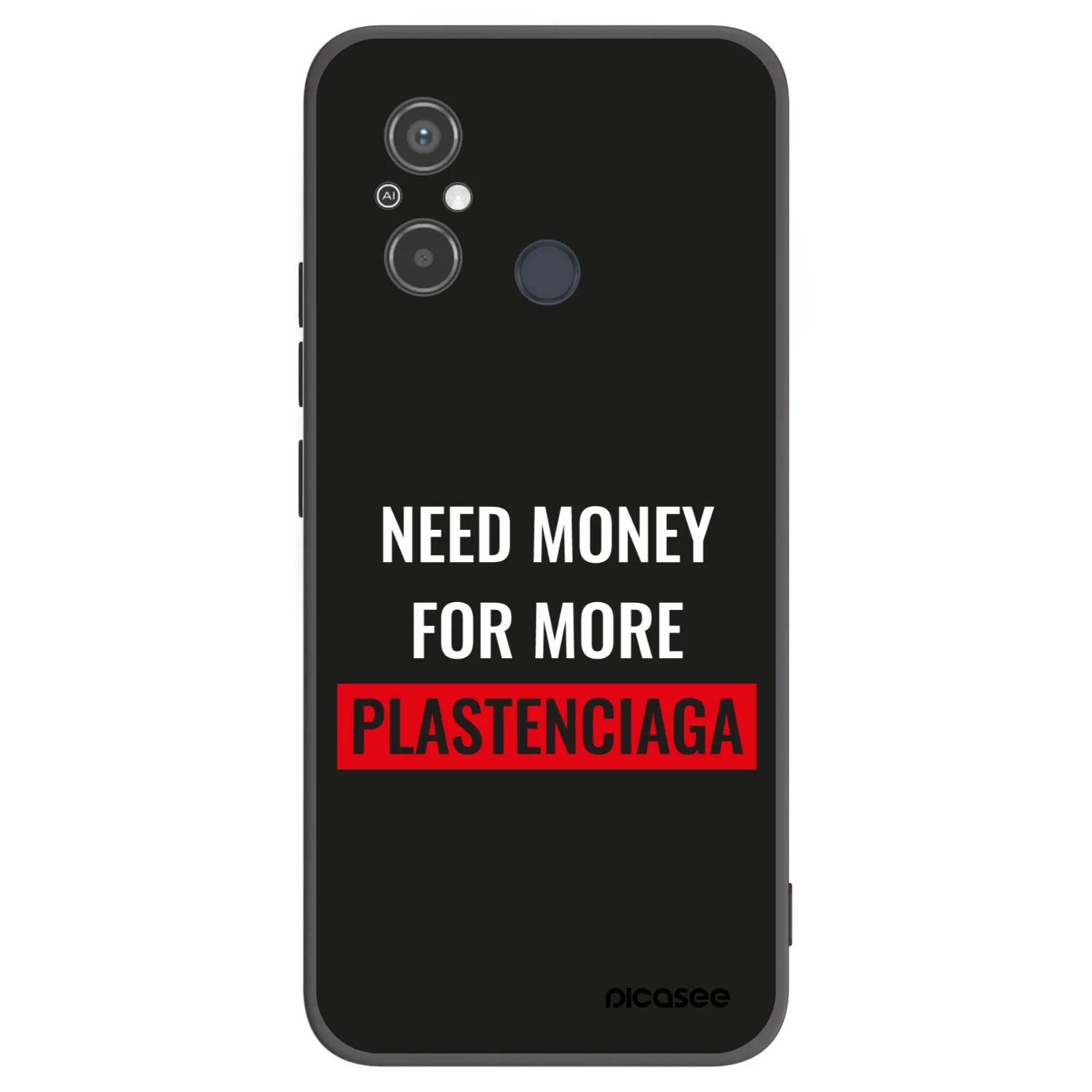 Picasee silikonowe czarne etui na Xiaomi Redmi 12C - More PLASTENCIAGA