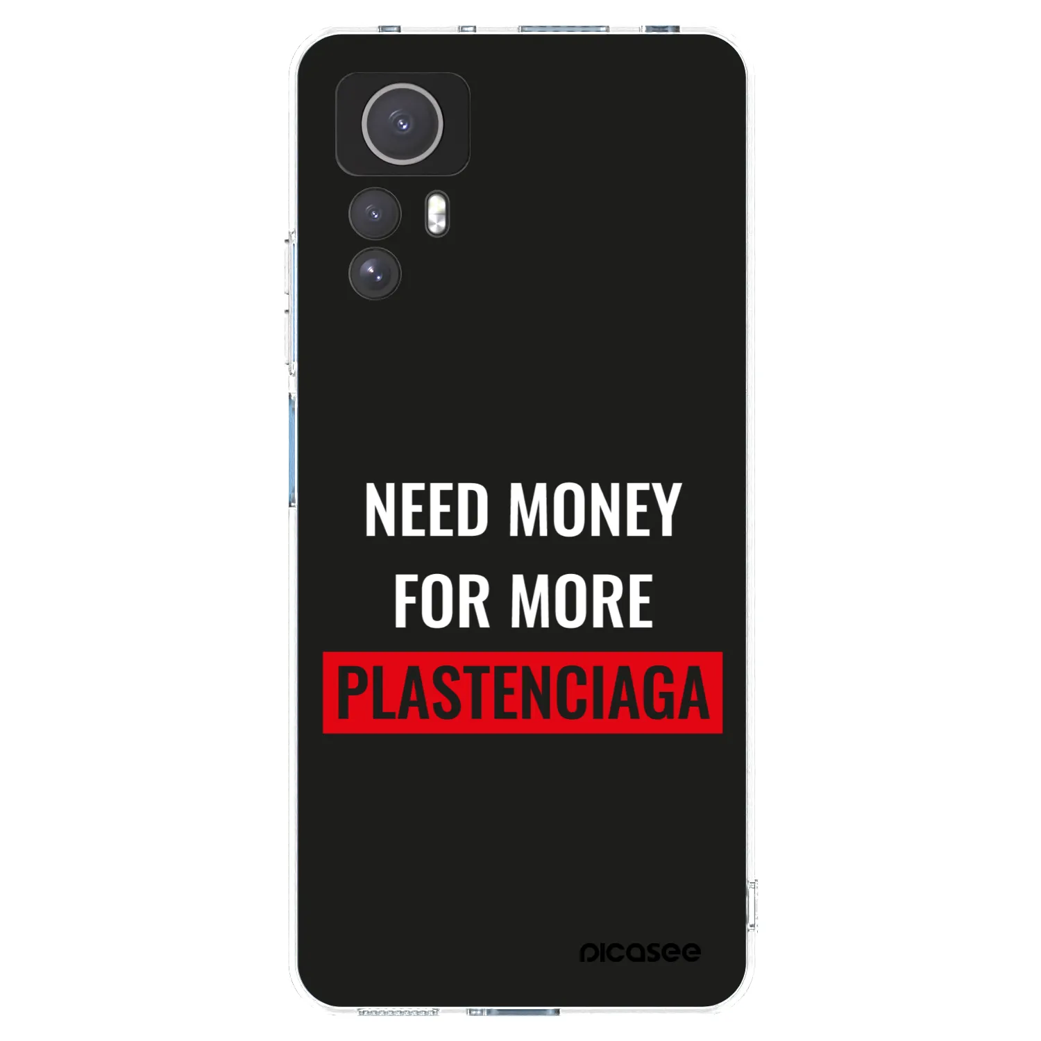 Picasee silikonowe przeźroczyste etui na Xiaomi Redmi Note 12S - More PLASTENCIAGA