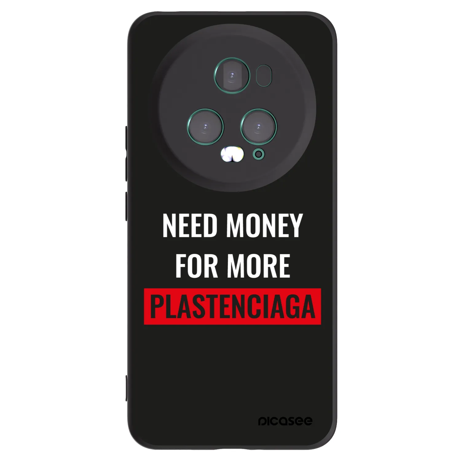 Picasee silikonowe czarne etui na Honor Magic5 Pro - More PLASTENCIAGA