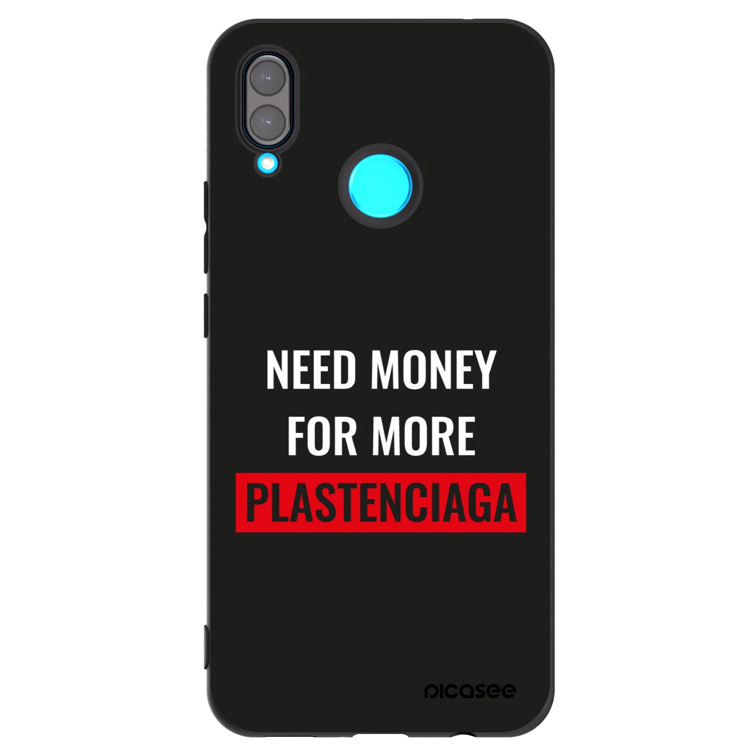 Picasee silikonowe czarne etui na Huawei Nova 3i - More PLASTENCIAGA