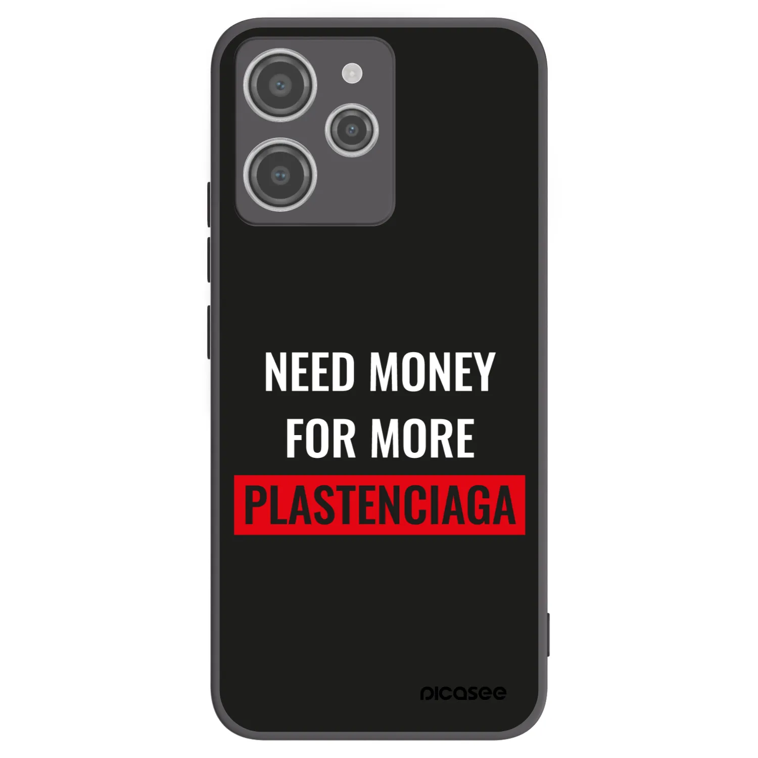 Picasee silikonowe czarne etui na Xiaomi Redmi 12 4G - More PLASTENCIAGA