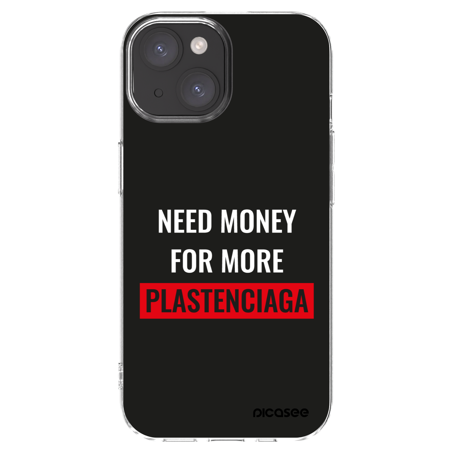 Picasee silikonowe przeźroczyste etui na Apple iPhone 15 - More PLASTENCIAGA