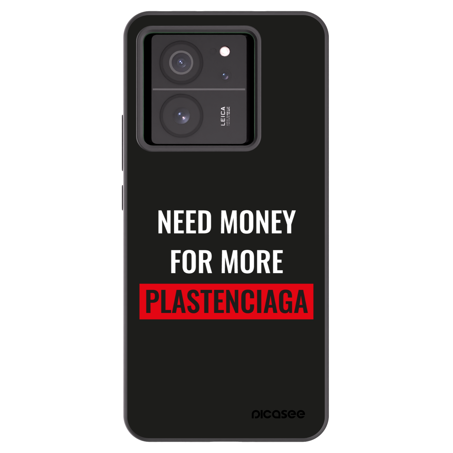 Picasee silikonowe czarne etui na Xiaomi 13T - More PLASTENCIAGA