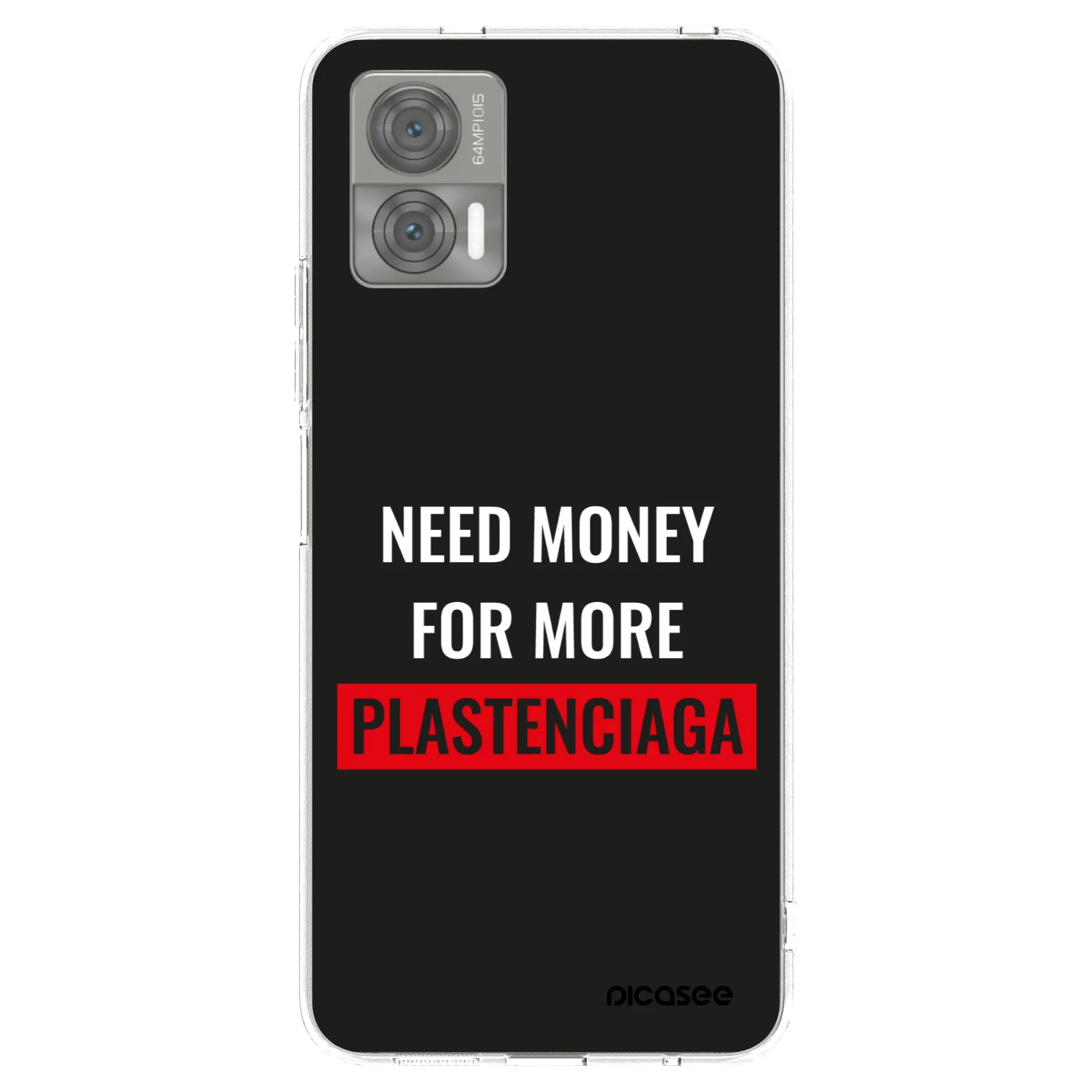 Picasee silikonowe przeźroczyste etui na Motorola Edge 30 Neo - More PLASTENCIAGA
