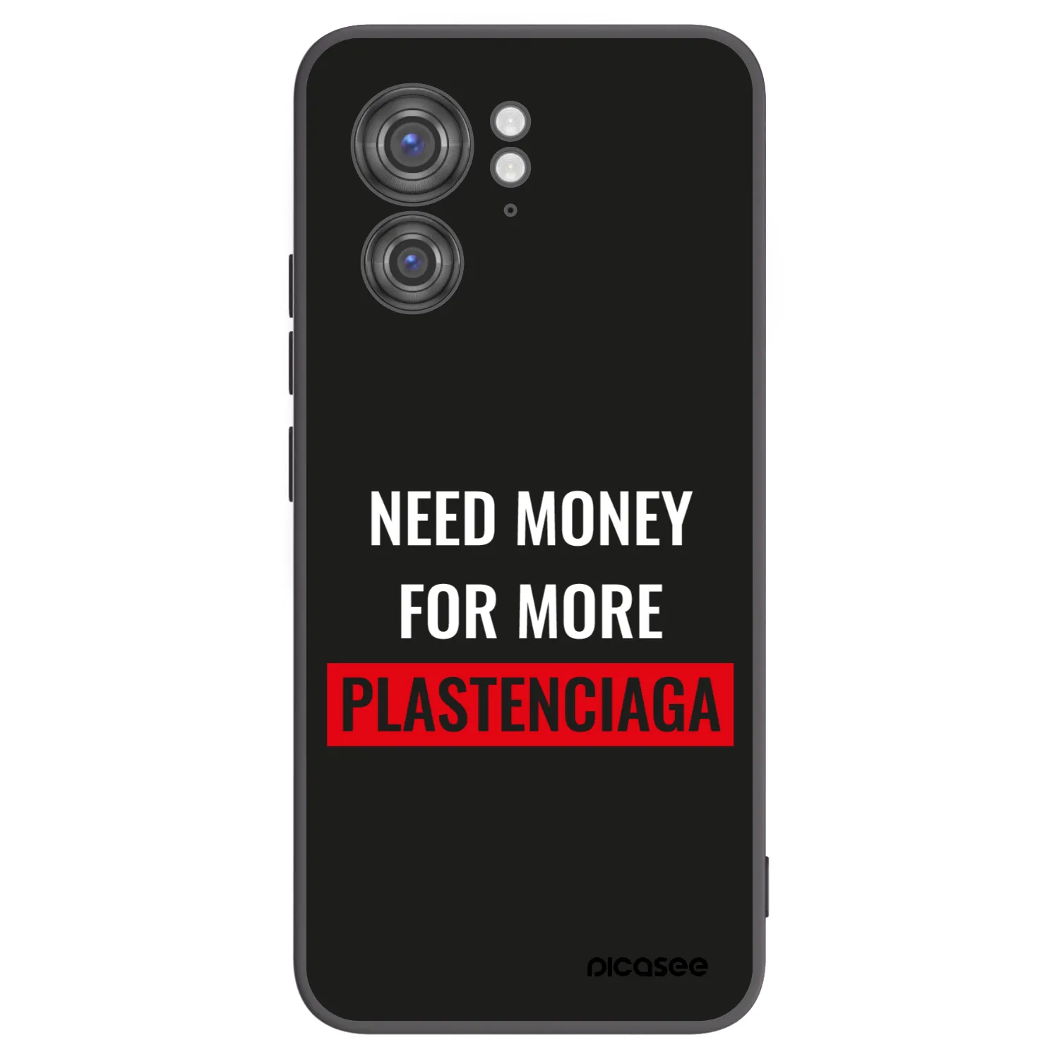 Picasee silikonowe czarne etui na Motorola Edge 40 - More PLASTENCIAGA