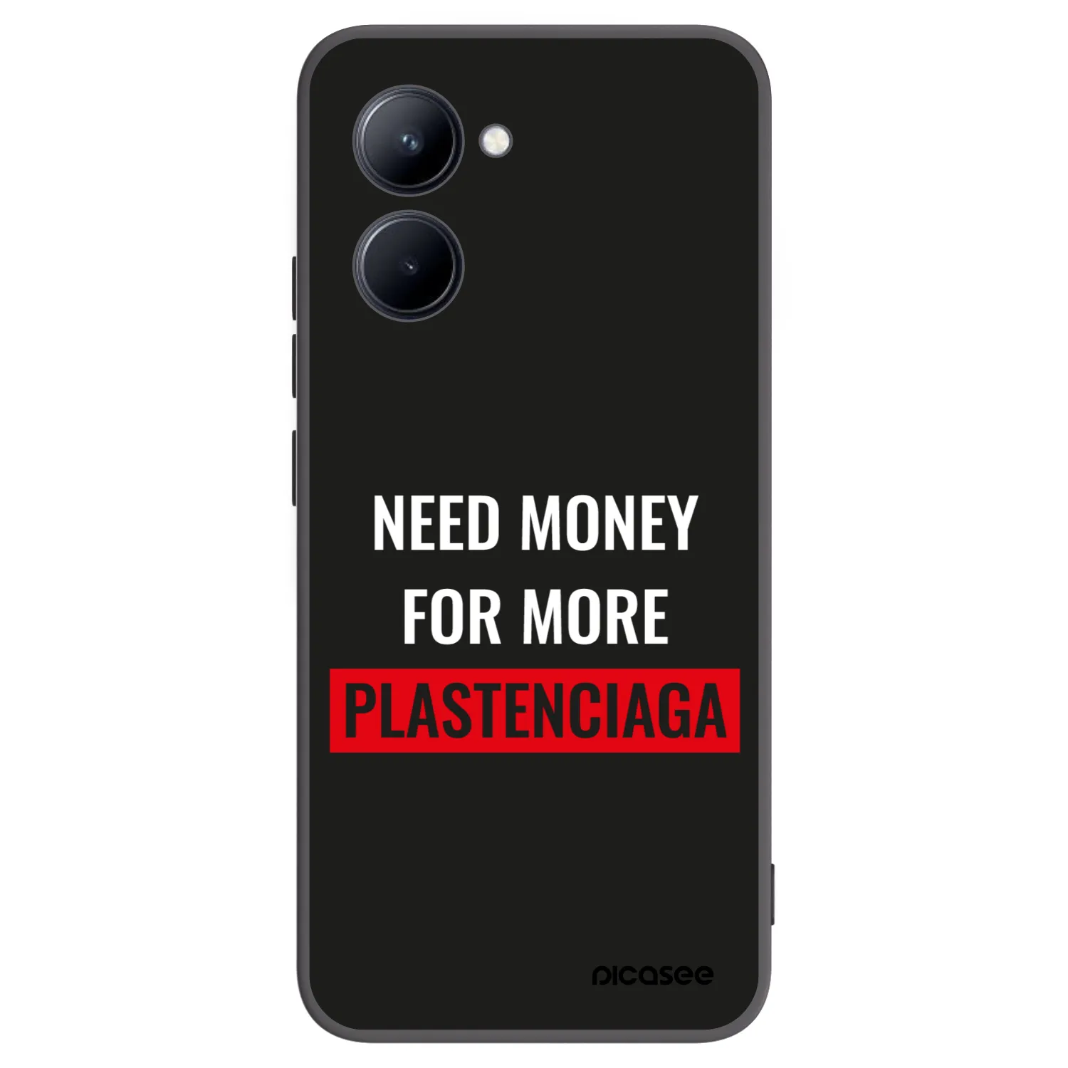 Picasee silikonowe czarne etui na Realme C33 (2023) - More PLASTENCIAGA