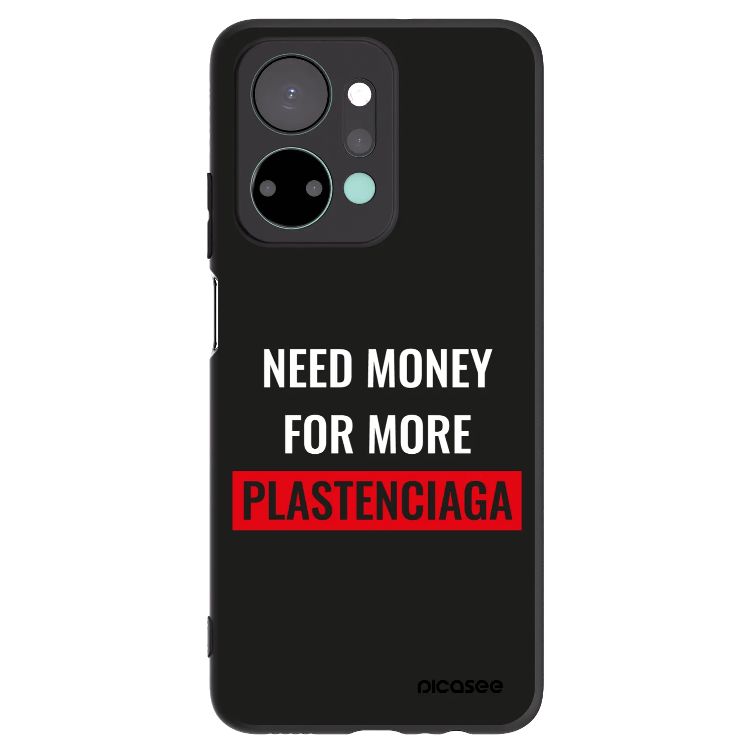 Picasee silikonowe czarne etui na Honor X7a - More PLASTENCIAGA