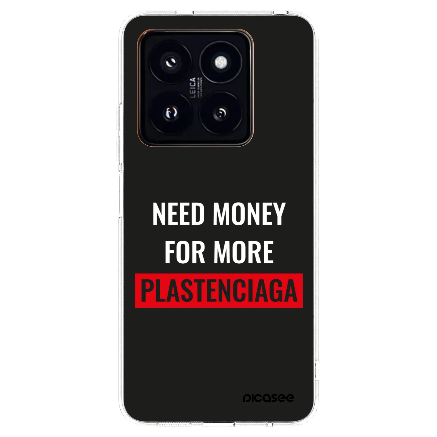Picasee silikonowe przeźroczyste etui na Xiaomi 14 Pro - More PLASTENCIAGA