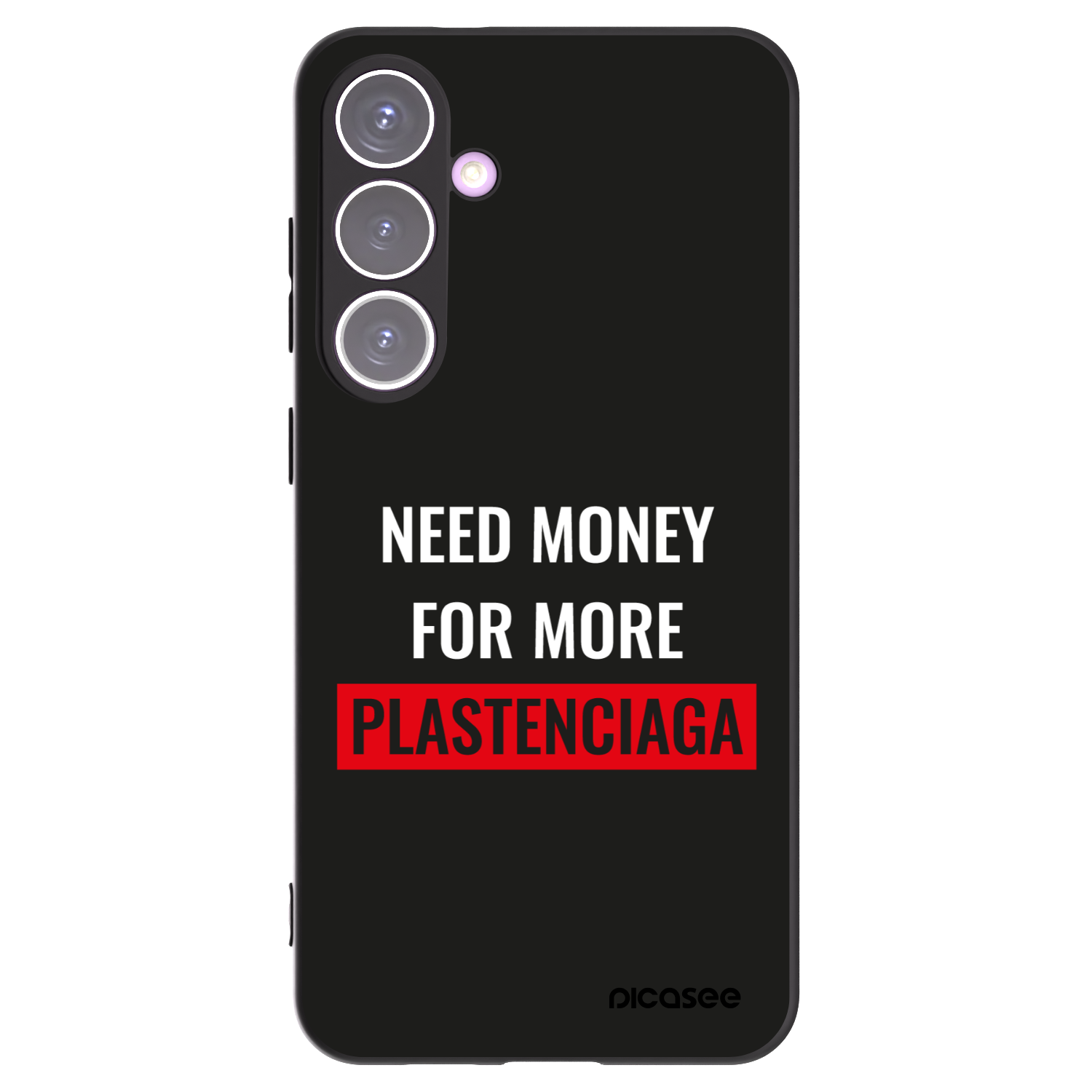 Picasee silikonowe czarne etui na Samsung Galaxy S24+ S926B 5G - More PLASTENCIAGA