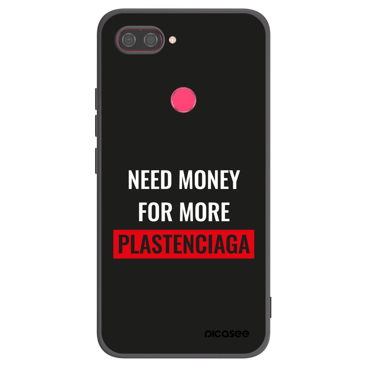 Picasee silikonowe czarne etui na Xiaomi Mi 8 Lite - More PLASTENCIAGA