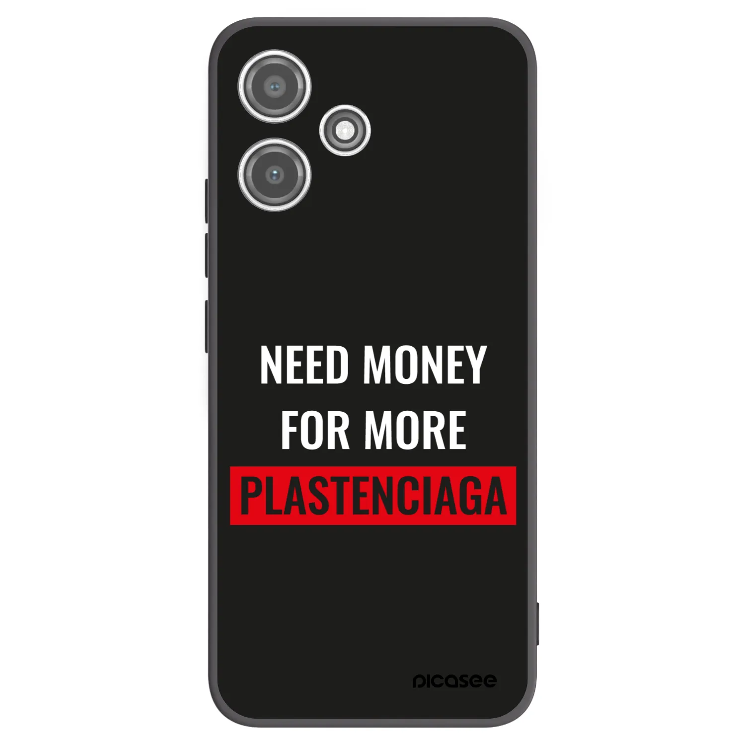 Picasee silikonowe czarne etui na Xiaomi Redmi 12 5G - More PLASTENCIAGA
