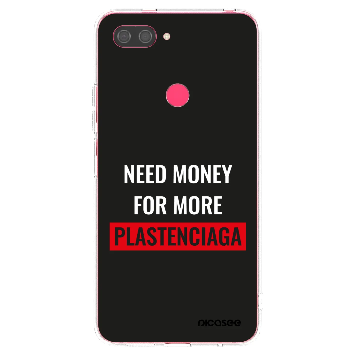 Picasee silikonowe przeźroczyste etui na Xiaomi Mi 8 Lite - More PLASTENCIAGA