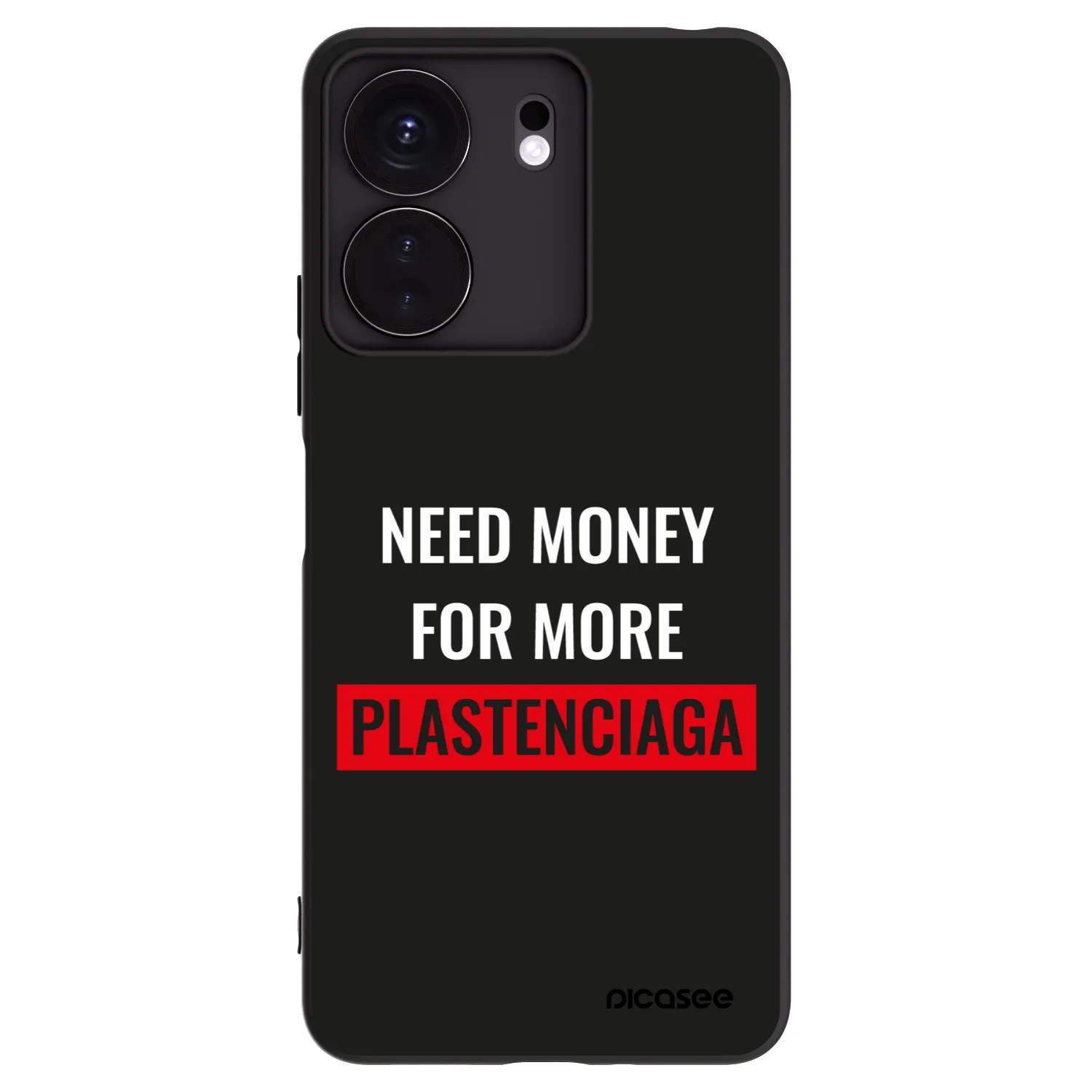 Picasee silikonowe czarne etui na Xiaomi Redmi 13C 4G - More PLASTENCIAGA
