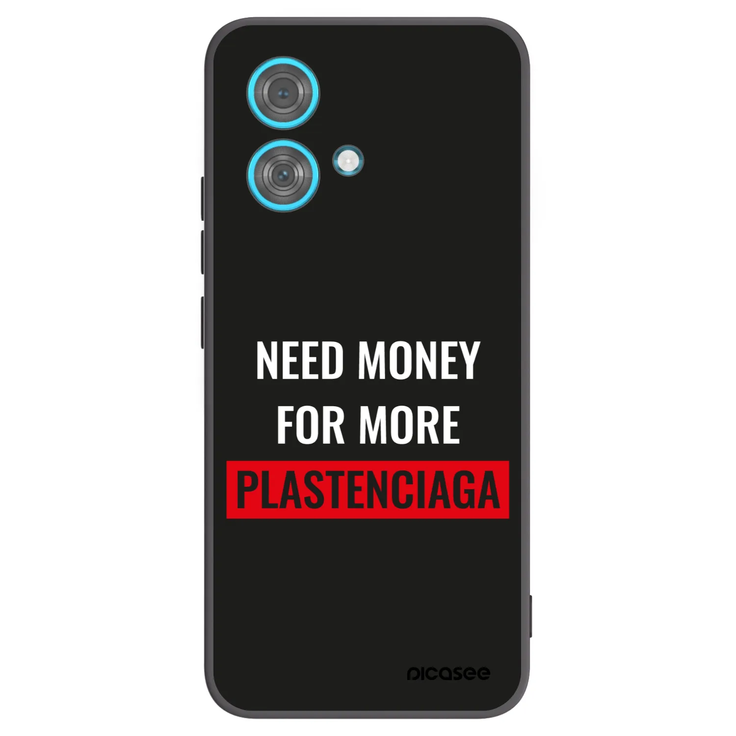 Picasee silikonowe czarne etui na Motorola Edge 40 Neo - More PLASTENCIAGA