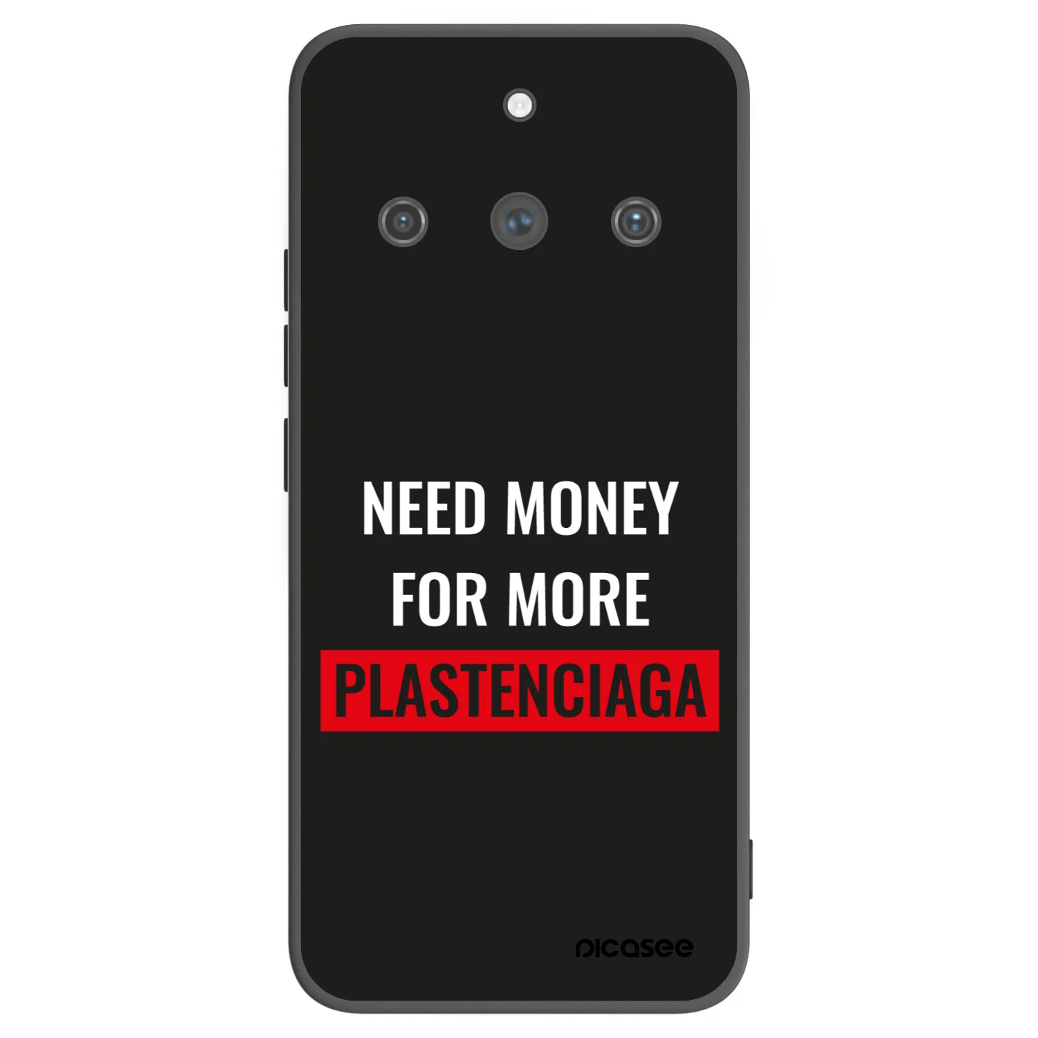 Picasee silikonowe czarne etui na Realme 11 Pro+ - More PLASTENCIAGA