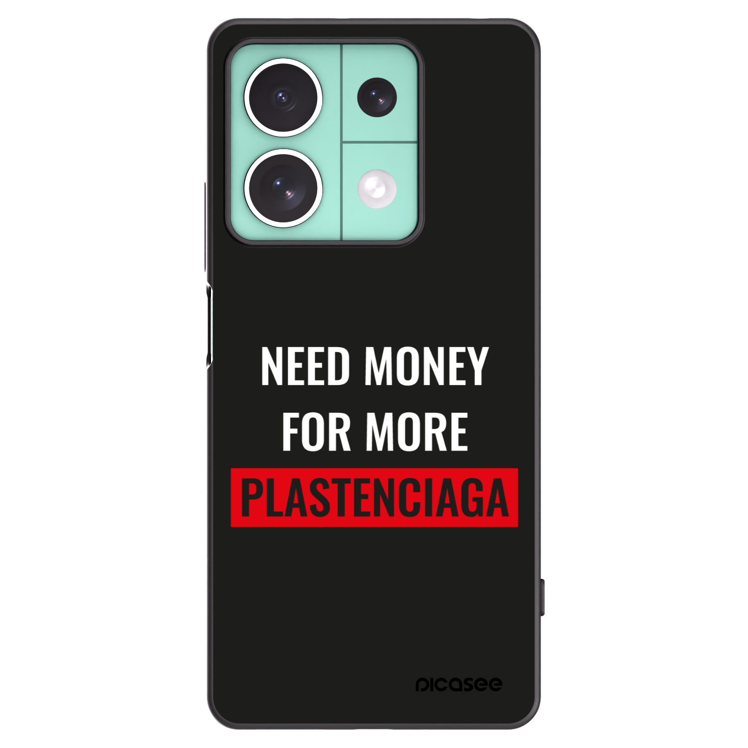 Picasee silikonowe czarne etui na Xiaomi Redmi Note 13 5G - More PLASTENCIAGA