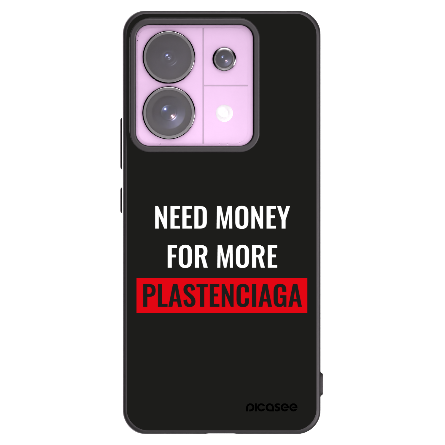 Picasee silikonowe czarne etui na Xiaomi Redmi Note 13 Pro 5G - More PLASTENCIAGA