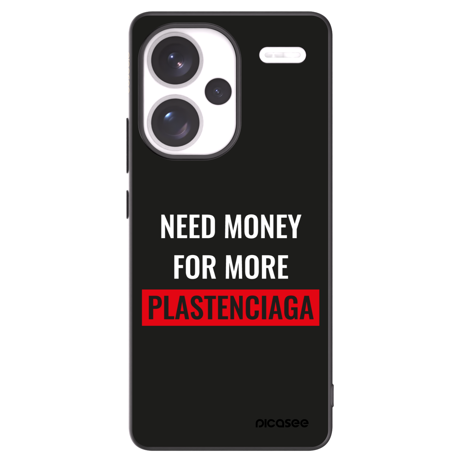 Picasee silikonowe czarne etui na Xiaomi Redmi Note 13 Pro+ 5G - More PLASTENCIAGA