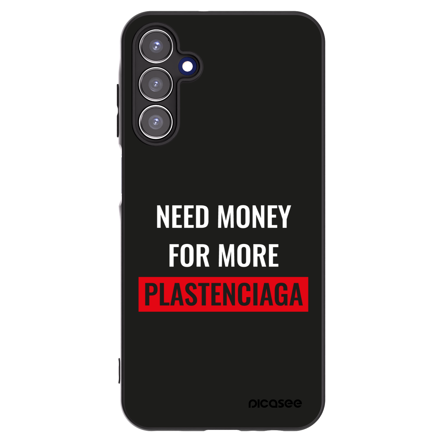 Picasee silikonowe czarne etui na Samsung Galaxy A15 A155F 4G - More PLASTENCIAGA