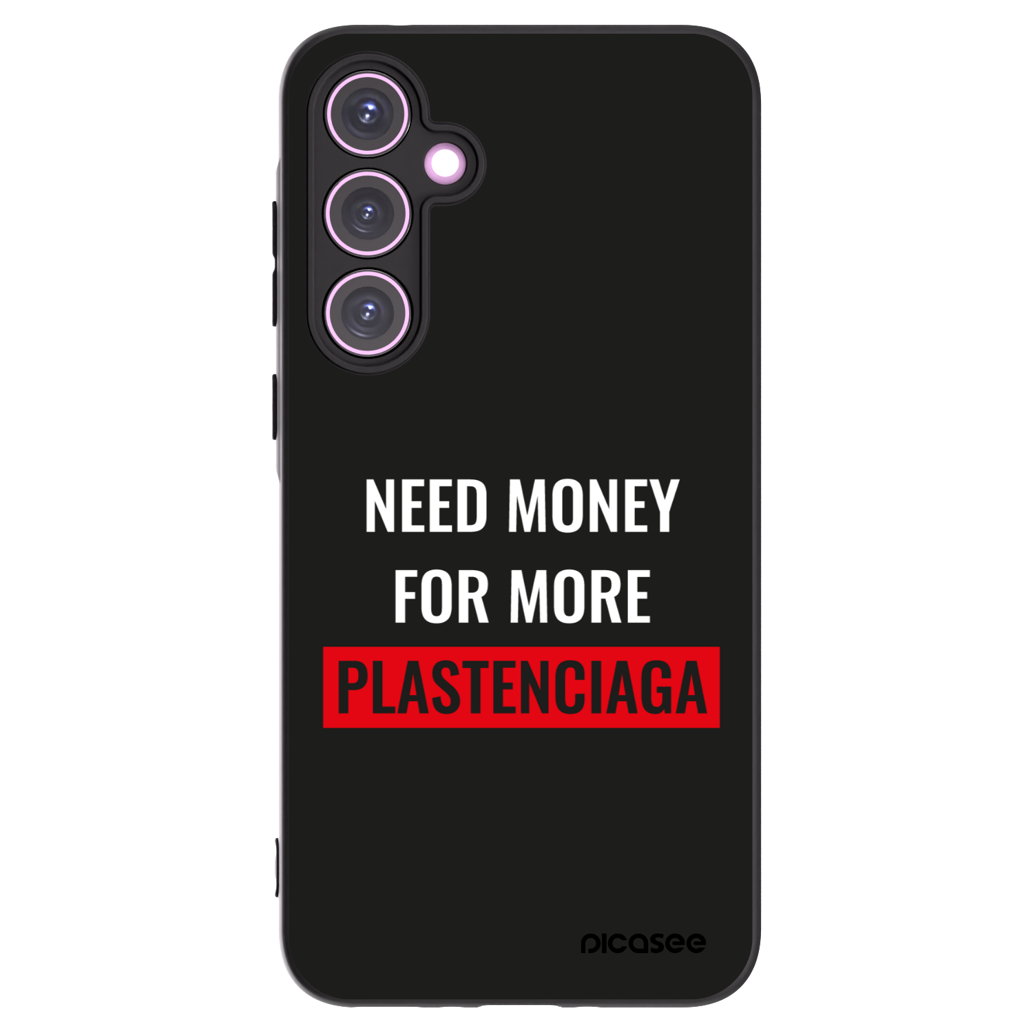 Picasee silikonowe czarne etui na Samsung Galaxy A35 5G A356B - More PLASTENCIAGA