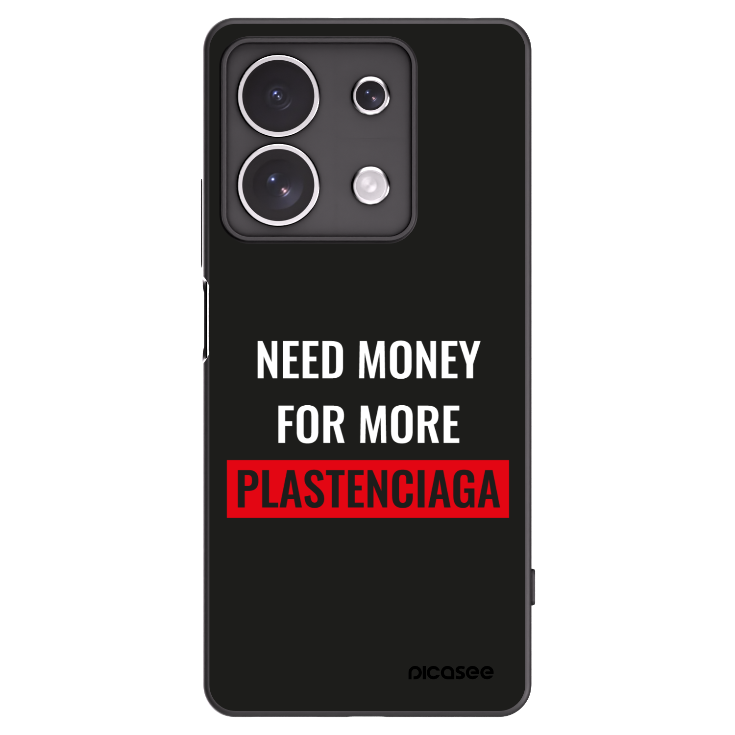 Picasee silikonowe czarne etui na Xiaomi Redmi Note 13 4G - More PLASTENCIAGA