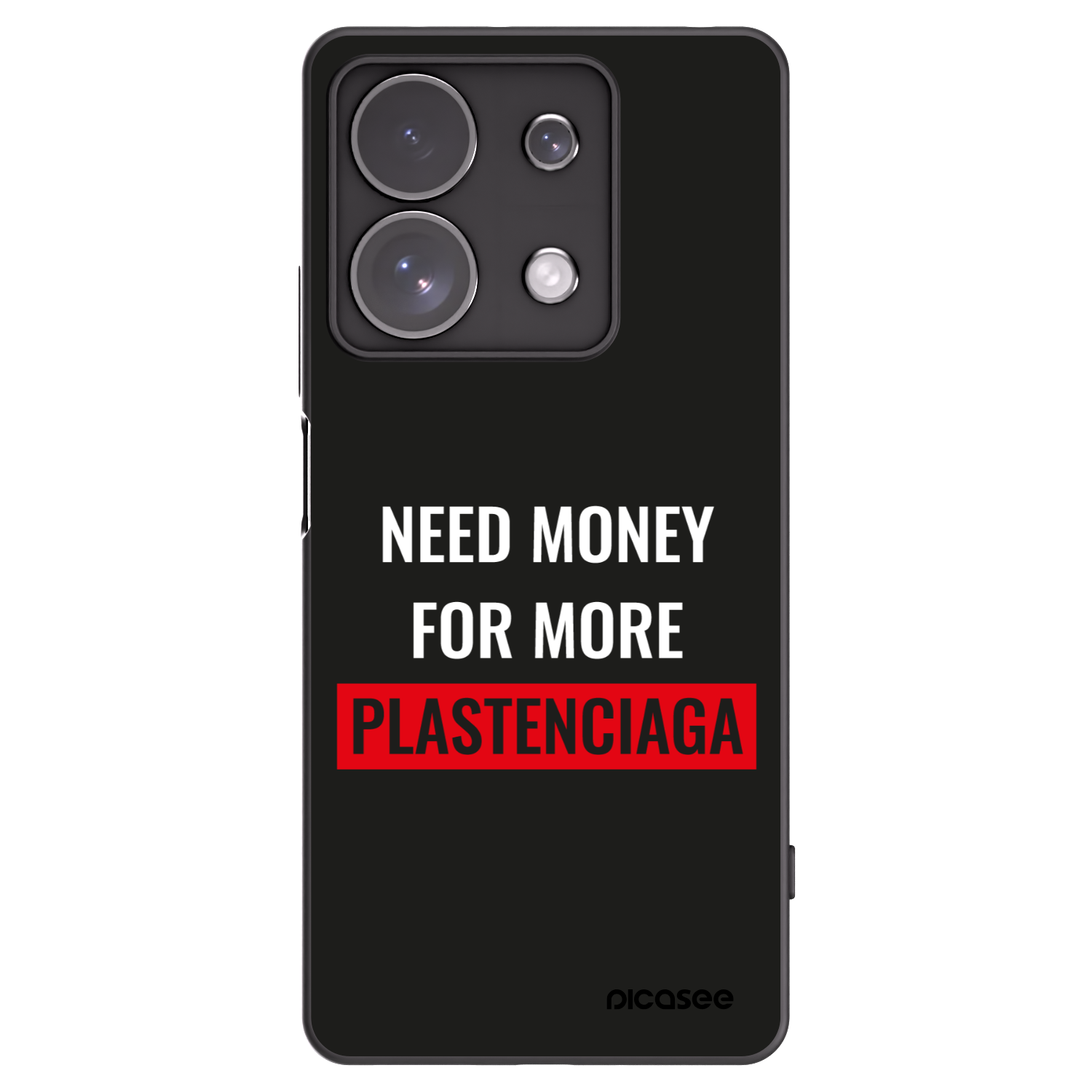 Picasee silikonowe czarne etui na Xiaomi Redmi Note 13 Pro 4G - More PLASTENCIAGA