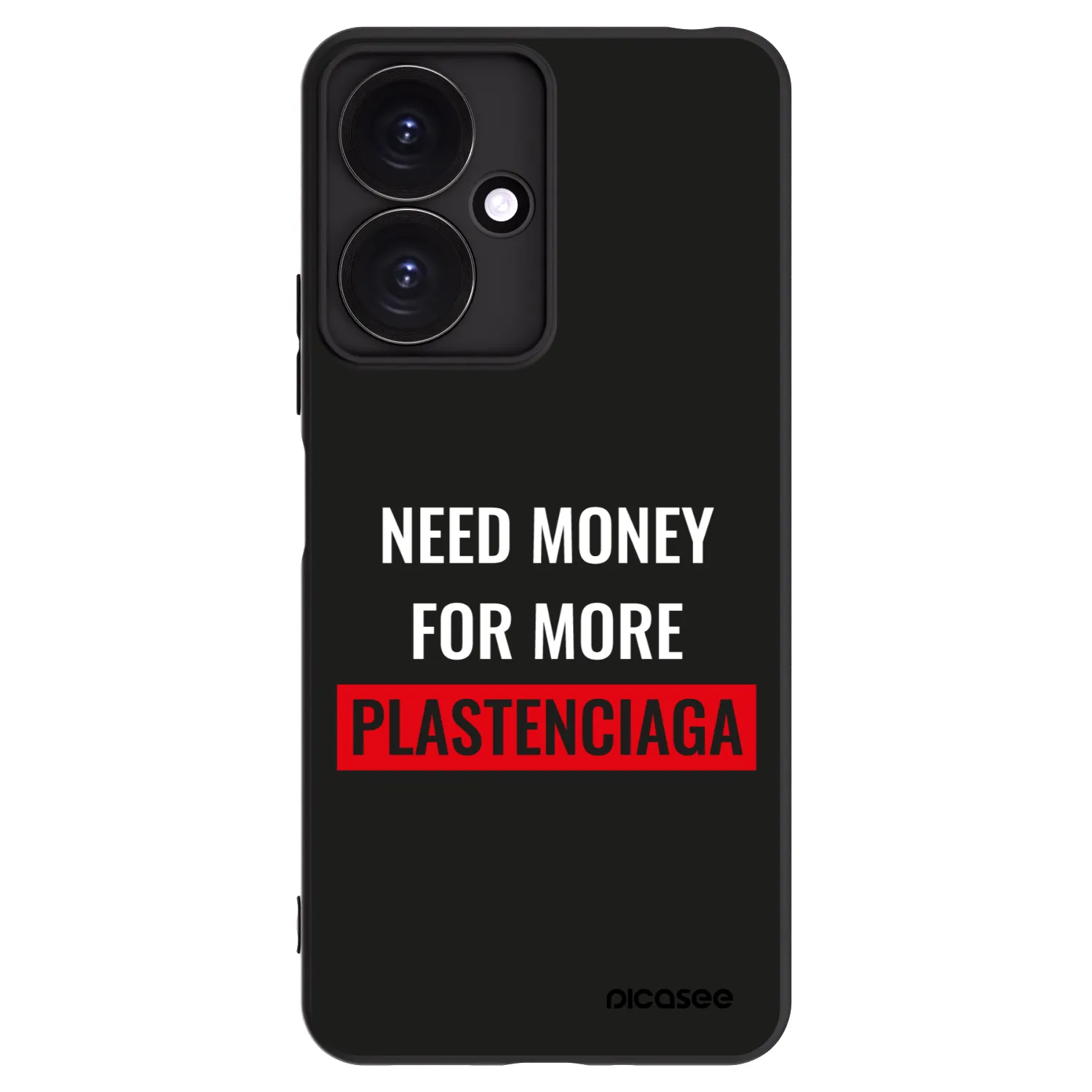 Picasee silikonowe czarne etui na Xiaomi Redmi 13C 5G - More PLASTENCIAGA