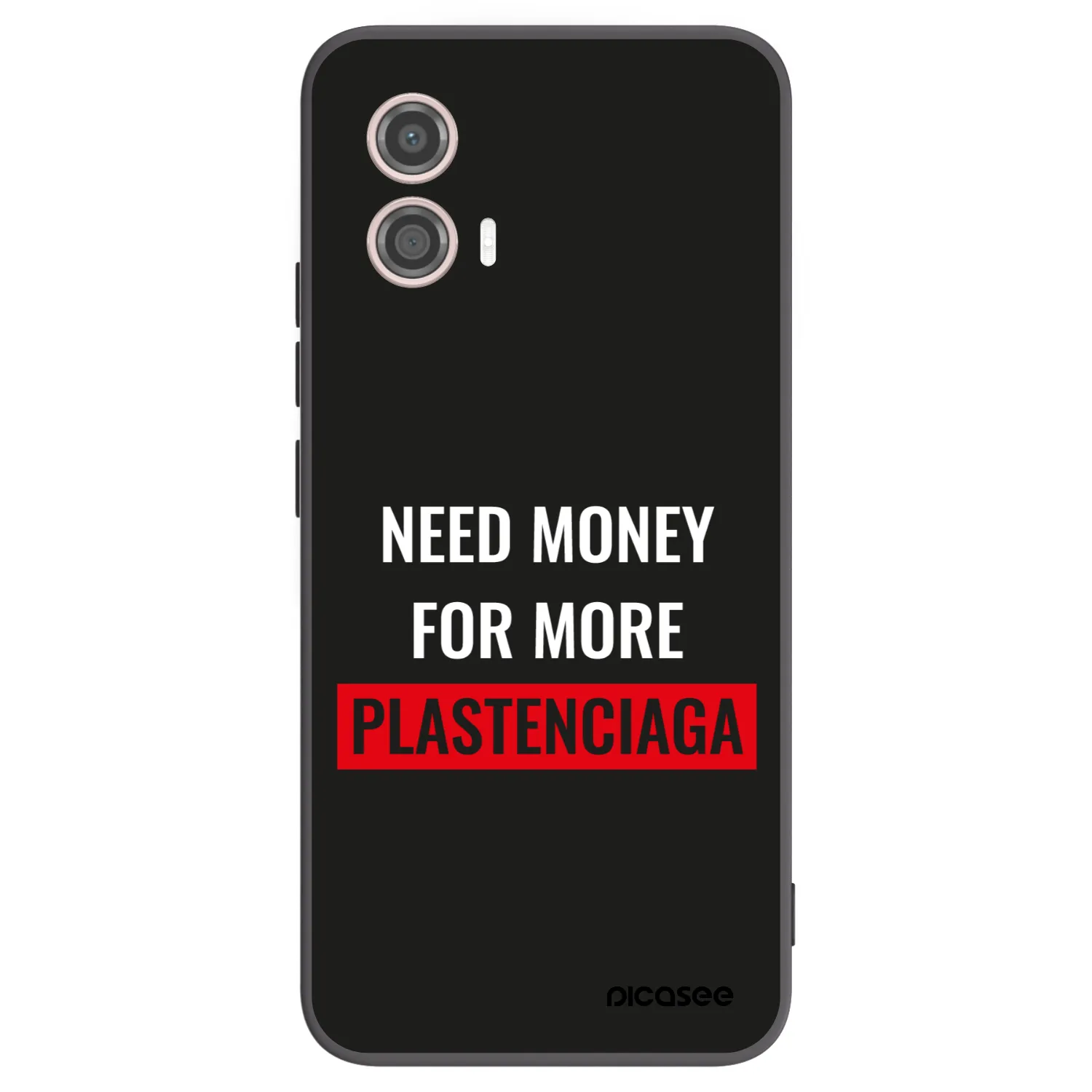 Picasee silikonowe czarne etui na Motorola Moto G53 5G - More PLASTENCIAGA