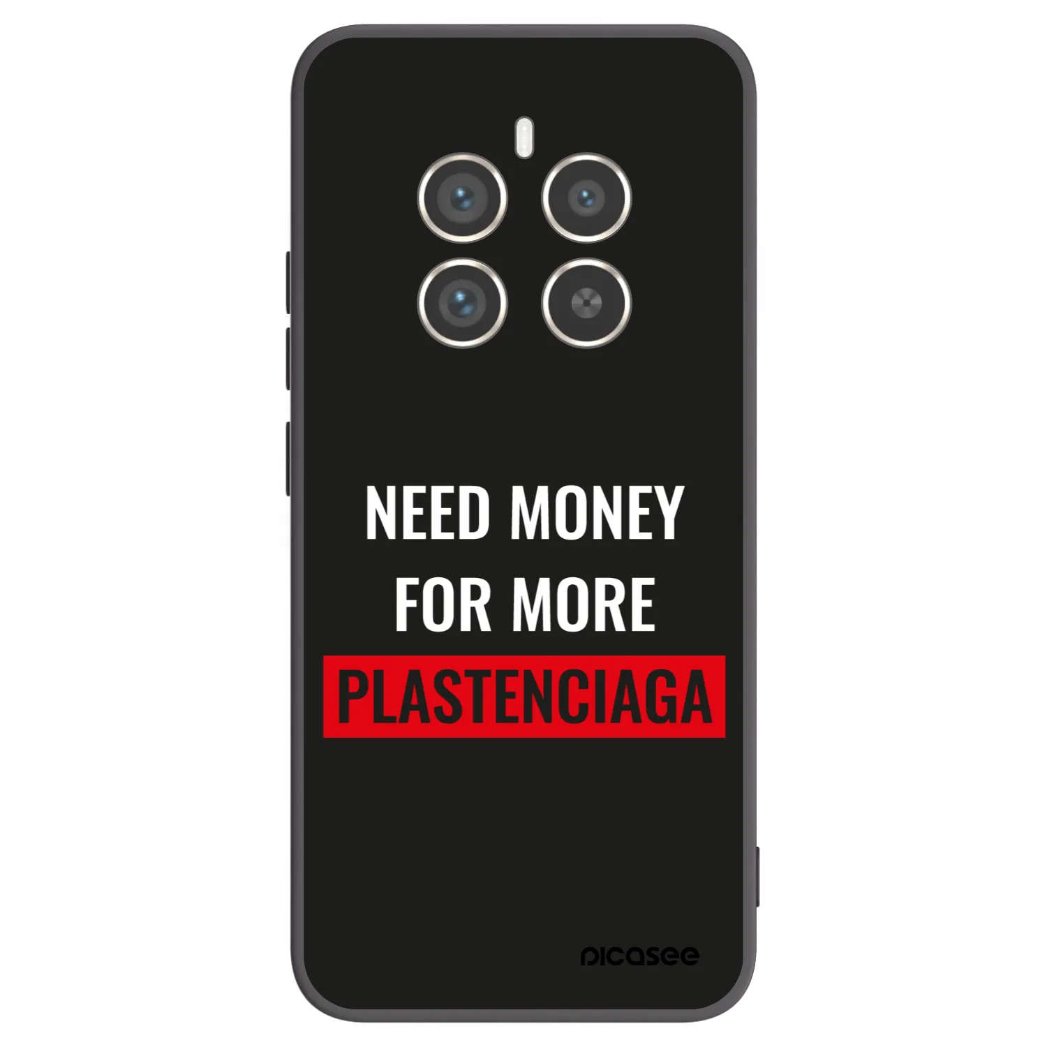 Picasee silikonowe czarne etui na Realme 12 Pro 5G - More PLASTENCIAGA