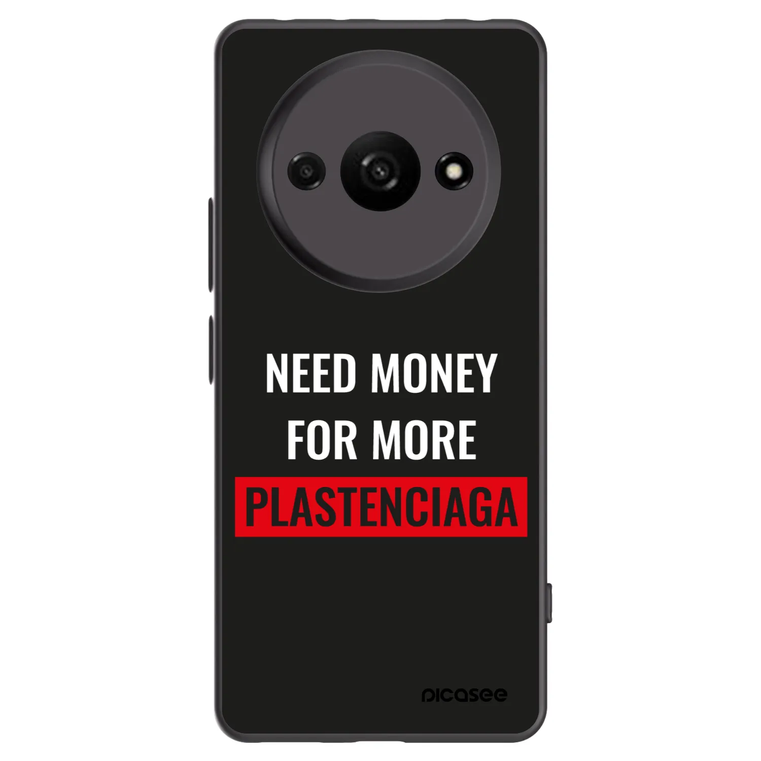 Picasee silikonowe czarne etui na Xiaomi Redmi A3 - More PLASTENCIAGA