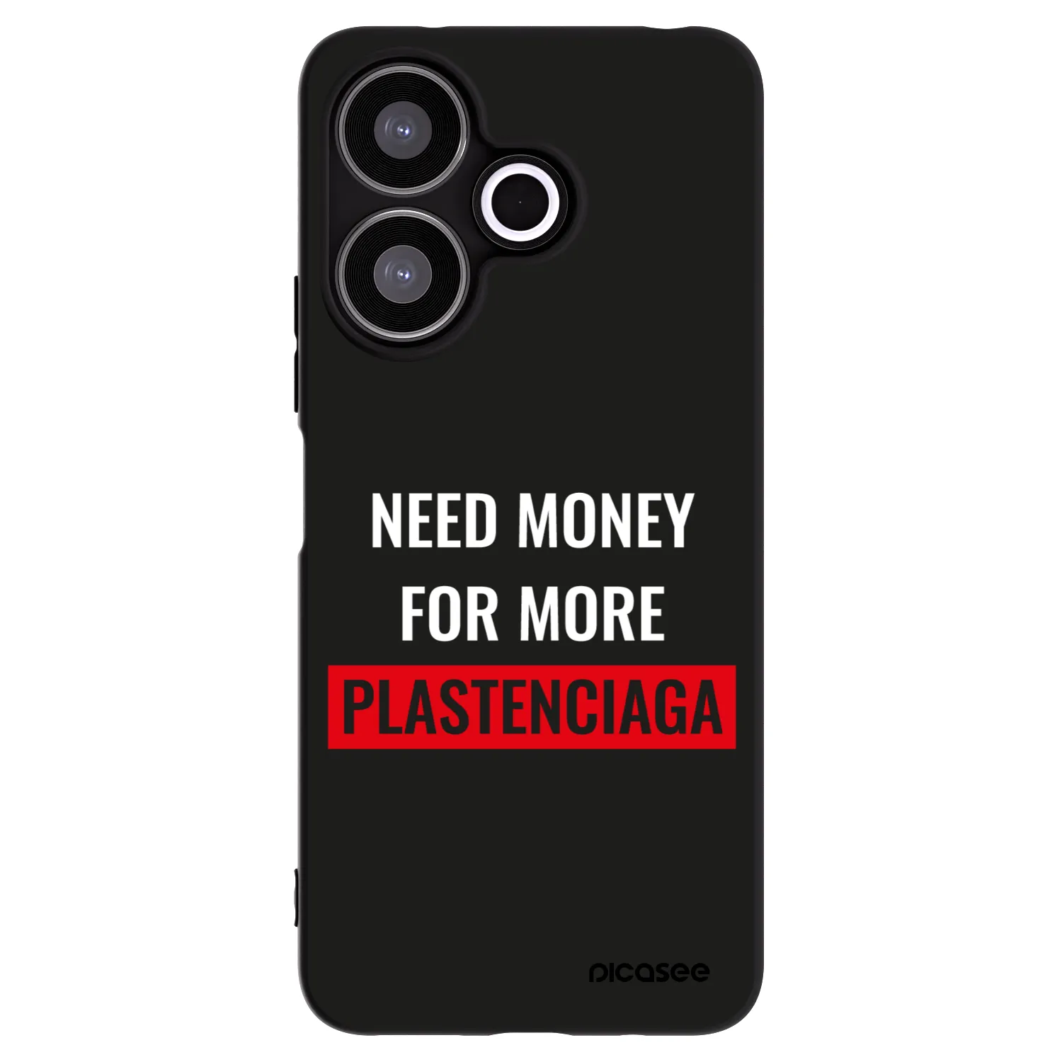 Picasee silikonowe czarne etui na Xiaomi Redmi 13 4G - More PLASTENCIAGA