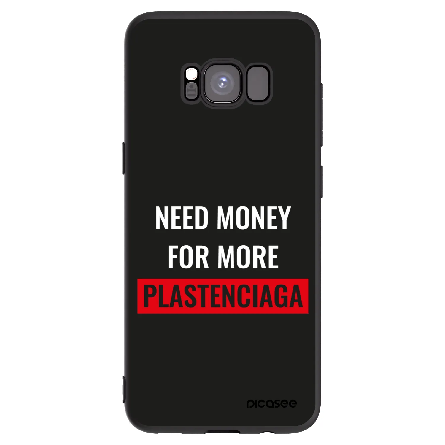 Picasee silikonowe czarne etui na Samsung Galaxy S8 G950F - More PLASTENCIAGA