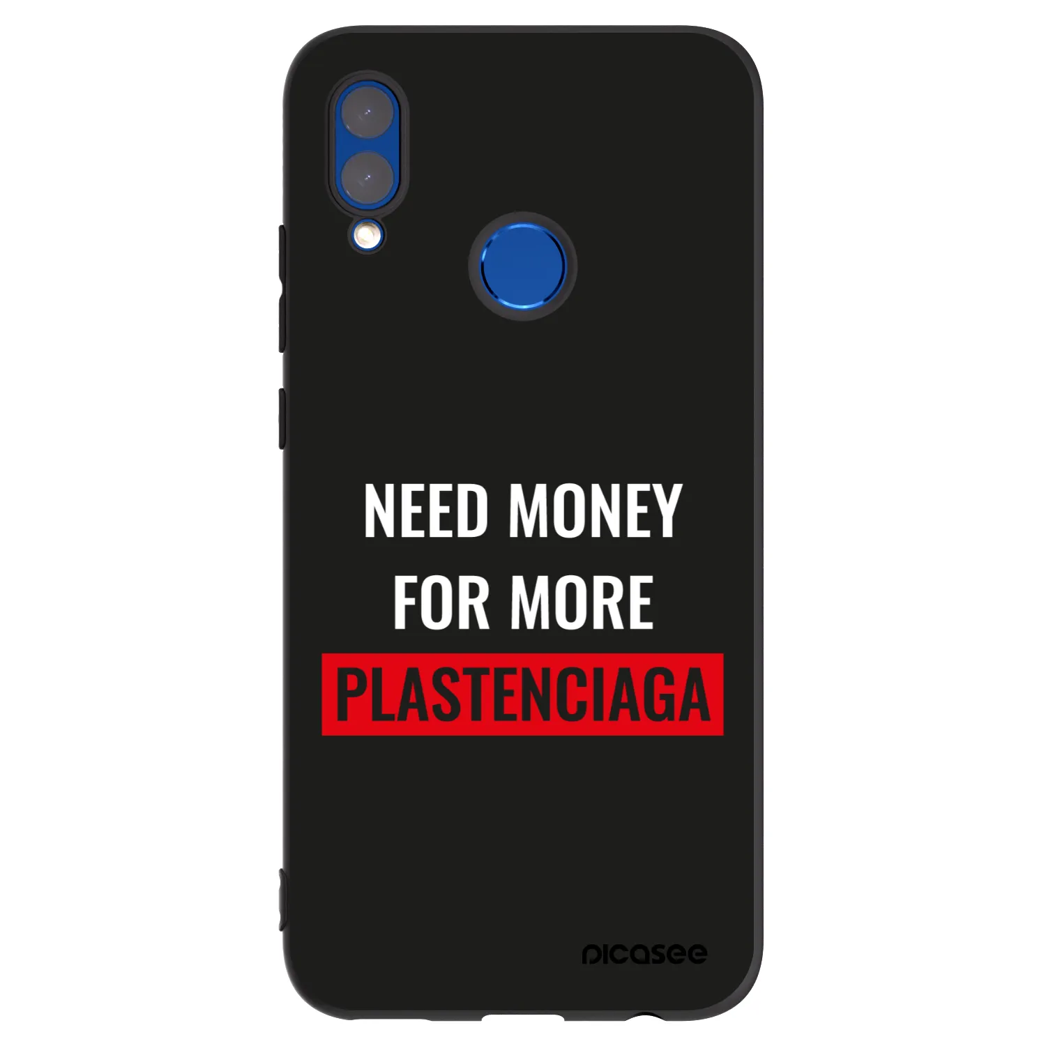 Picasee silikonowe czarne etui na Honor 10 Lite - More PLASTENCIAGA