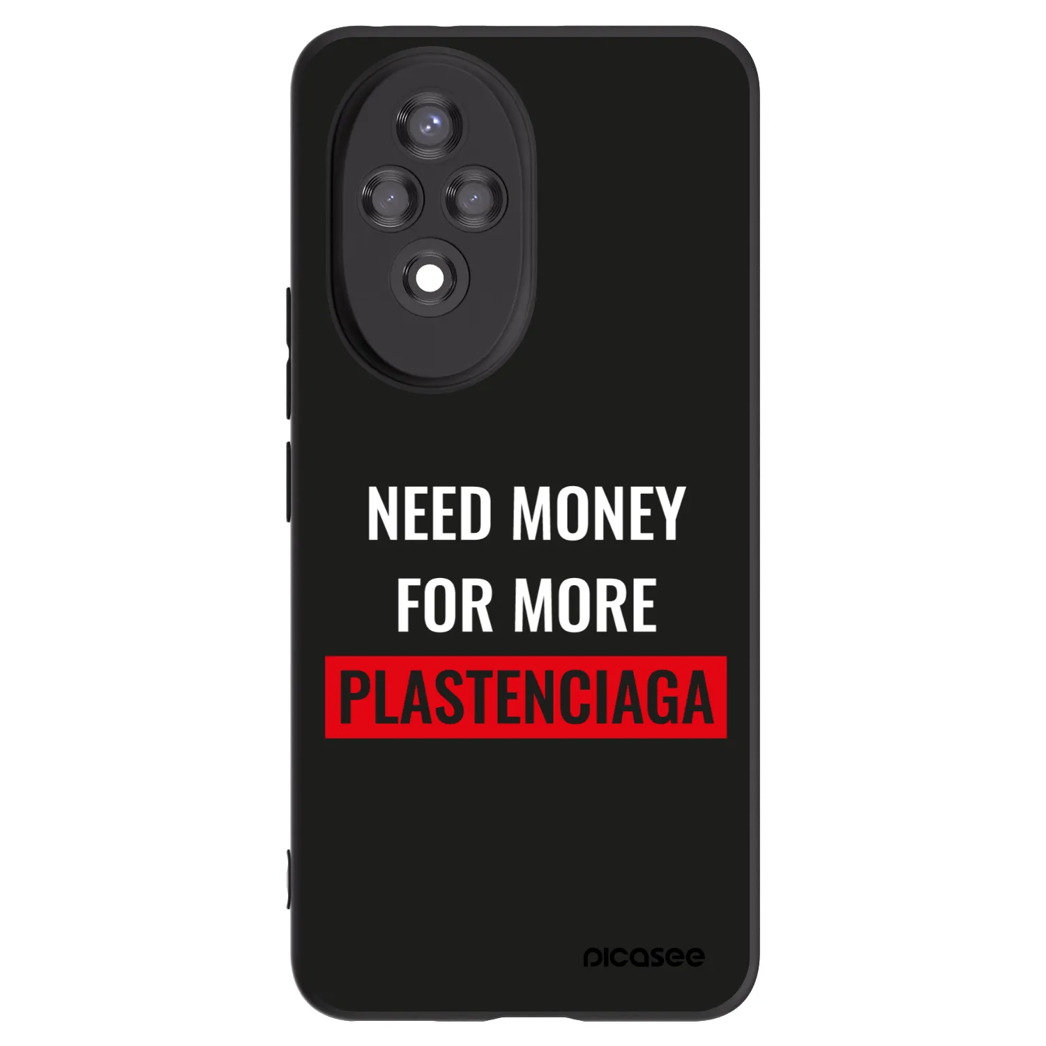 Picasee silikonowe czarne etui na Honor 200 Pro 5G - More PLASTENCIAGA