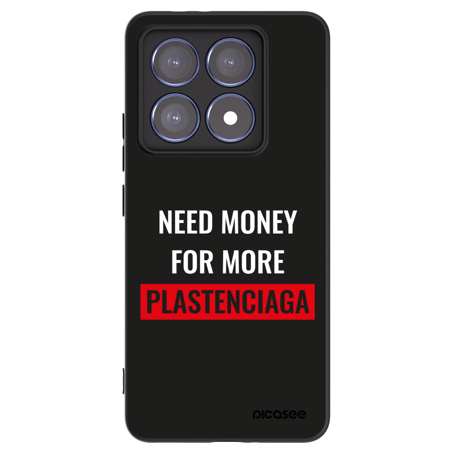 Picasee silikonowe czarne etui na Xiaomi 14T Pro - More PLASTENCIAGA