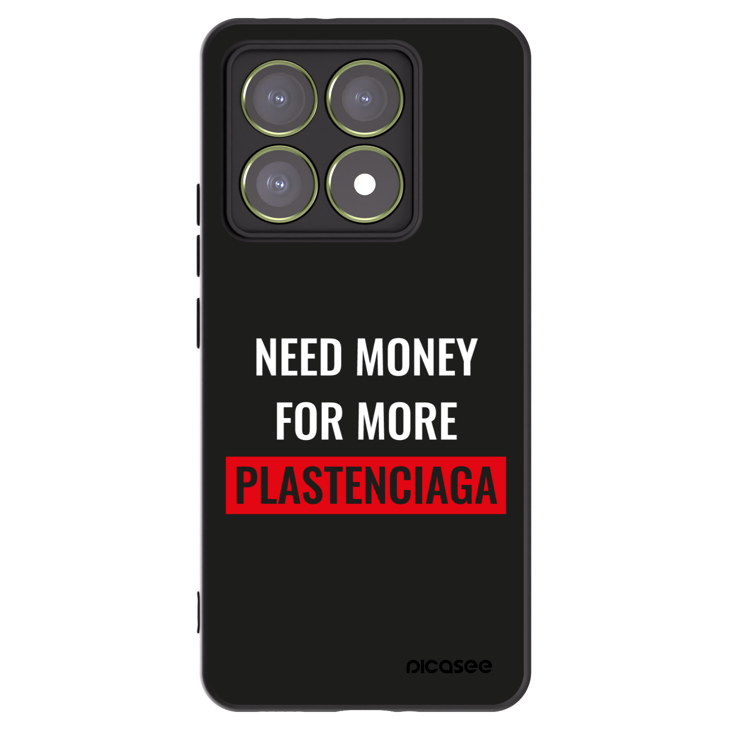 Picasee silikonowe czarne etui na Xiaomi 14T - More PLASTENCIAGA
