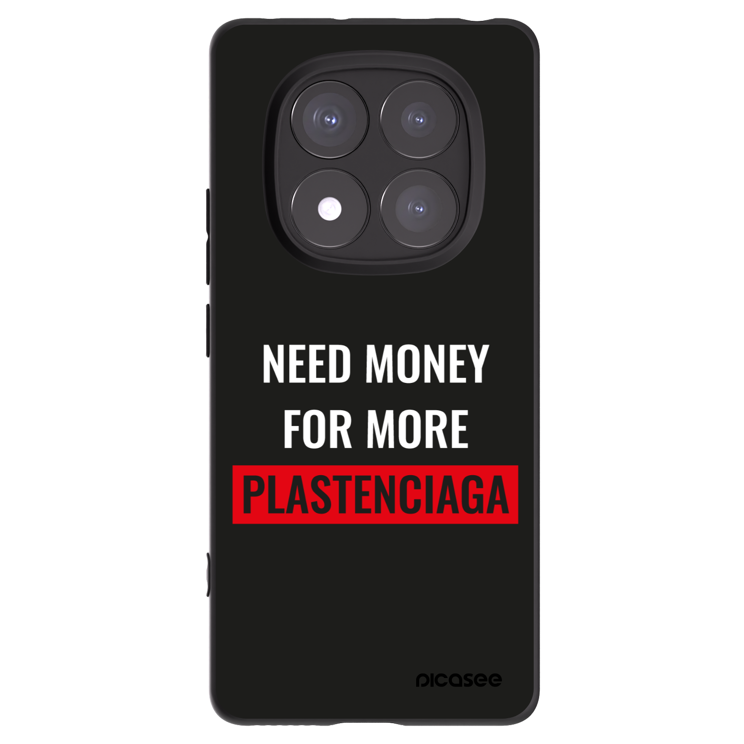 Picasee silikonowe czarne etui na Xiaomi Redmi Note 14 Pro 5G - More PLASTENCIAGA