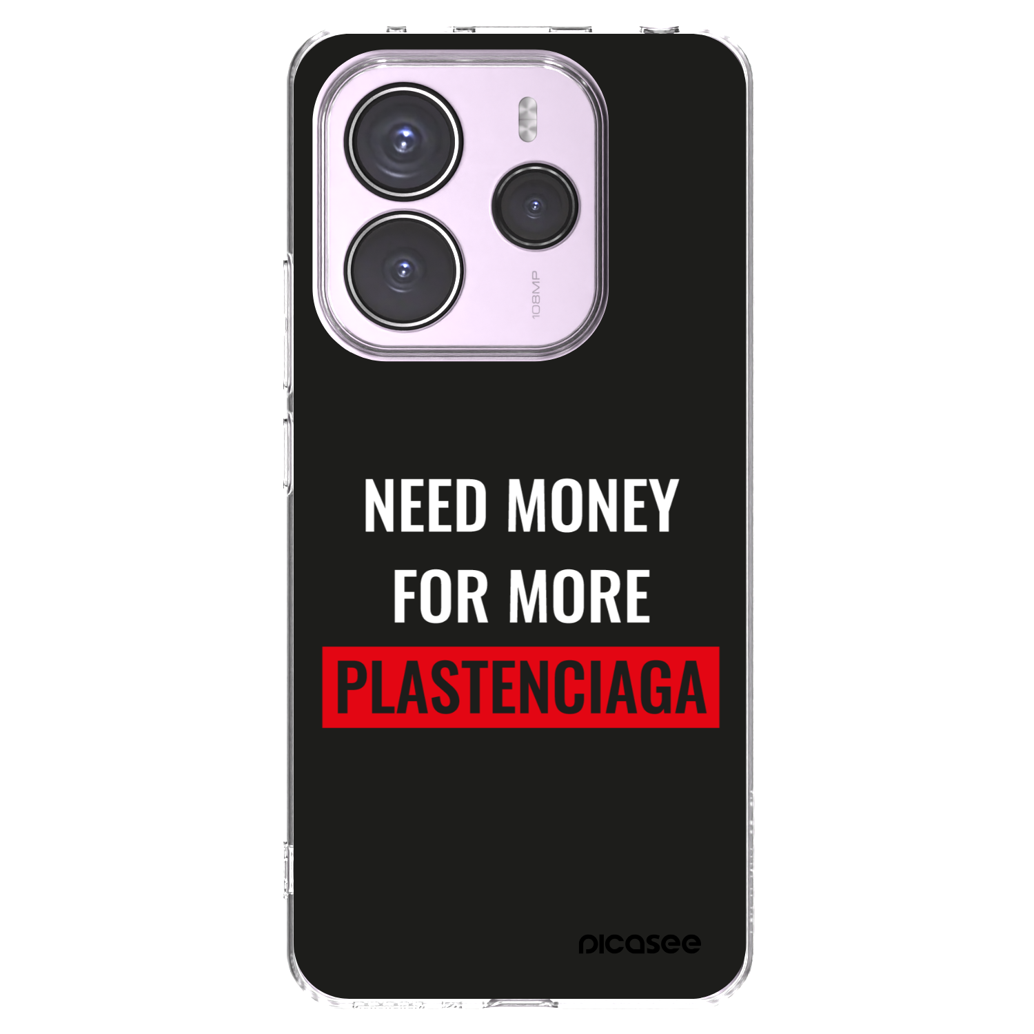 Picasee silikonowe przeźroczyste etui na Xiaomi Redmi Note 14 5G - More PLASTENCIAGA