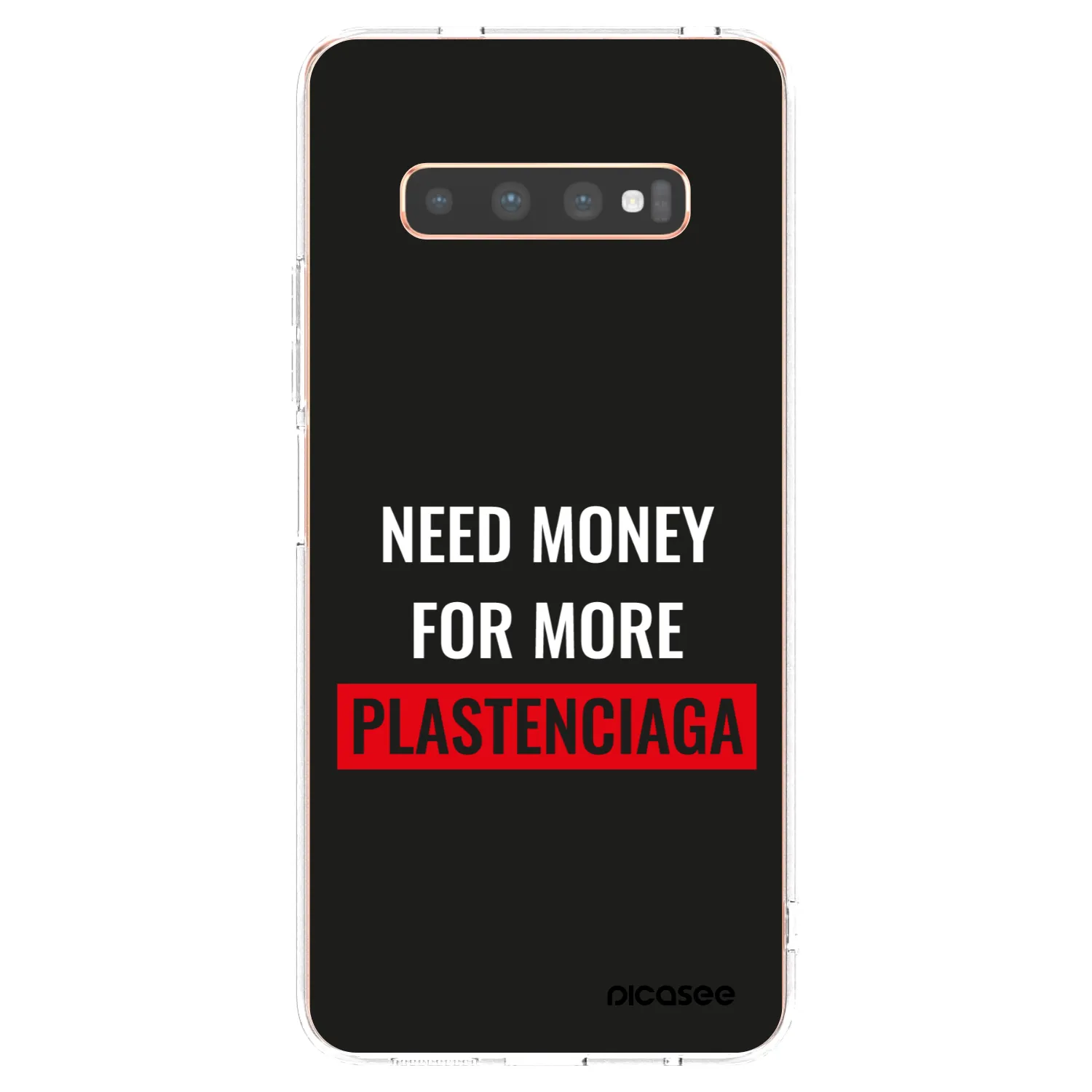 Picasee silikonowe przeźroczyste etui na Samsung Galaxy S10 Plus G975 - More PLASTENCIAGA