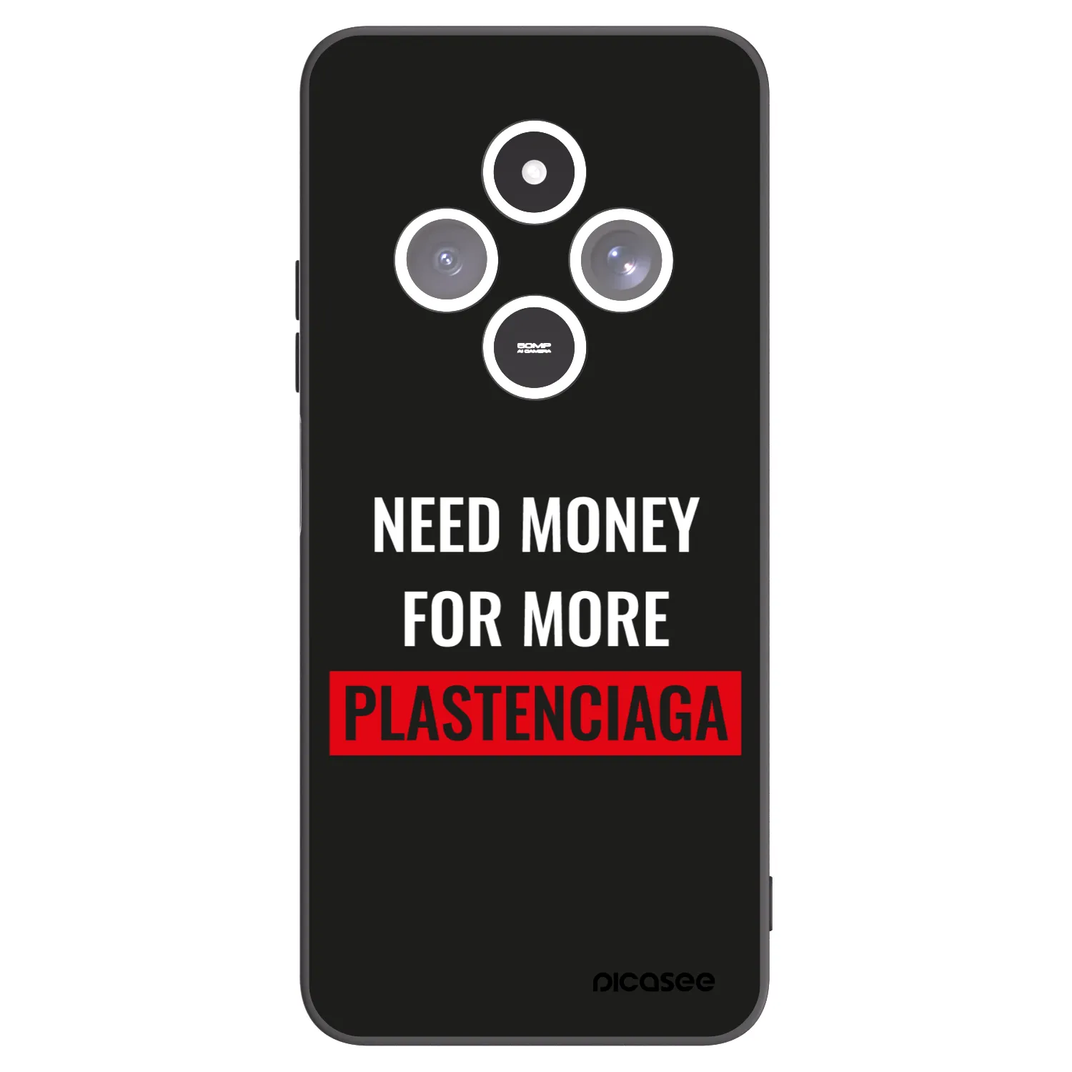 Picasee silikonowe czarne etui na Xiaomi Redmi 14C - More PLASTENCIAGA