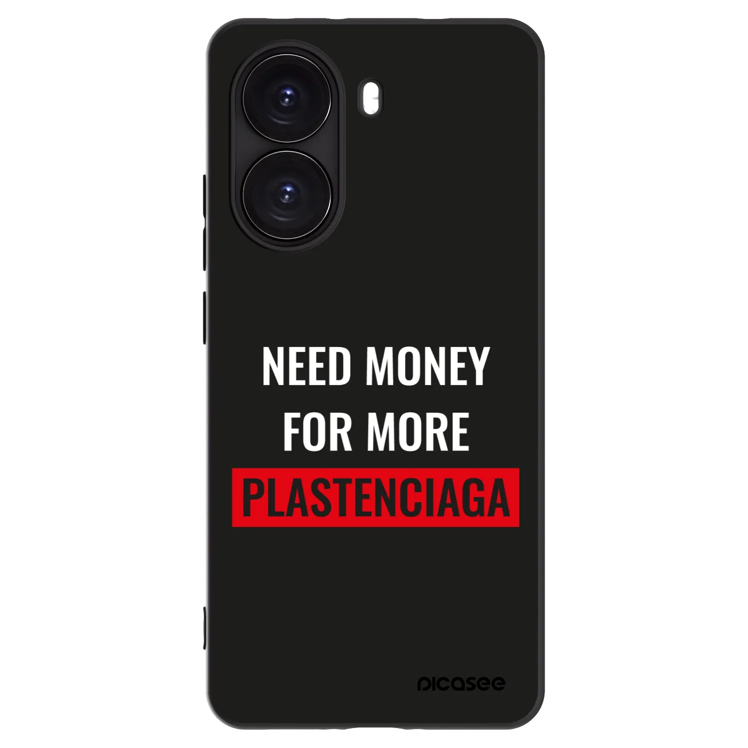 Picasee silikonowe czarne etui na Xiaomi Poco X7 Pro 5G - More PLASTENCIAGA
