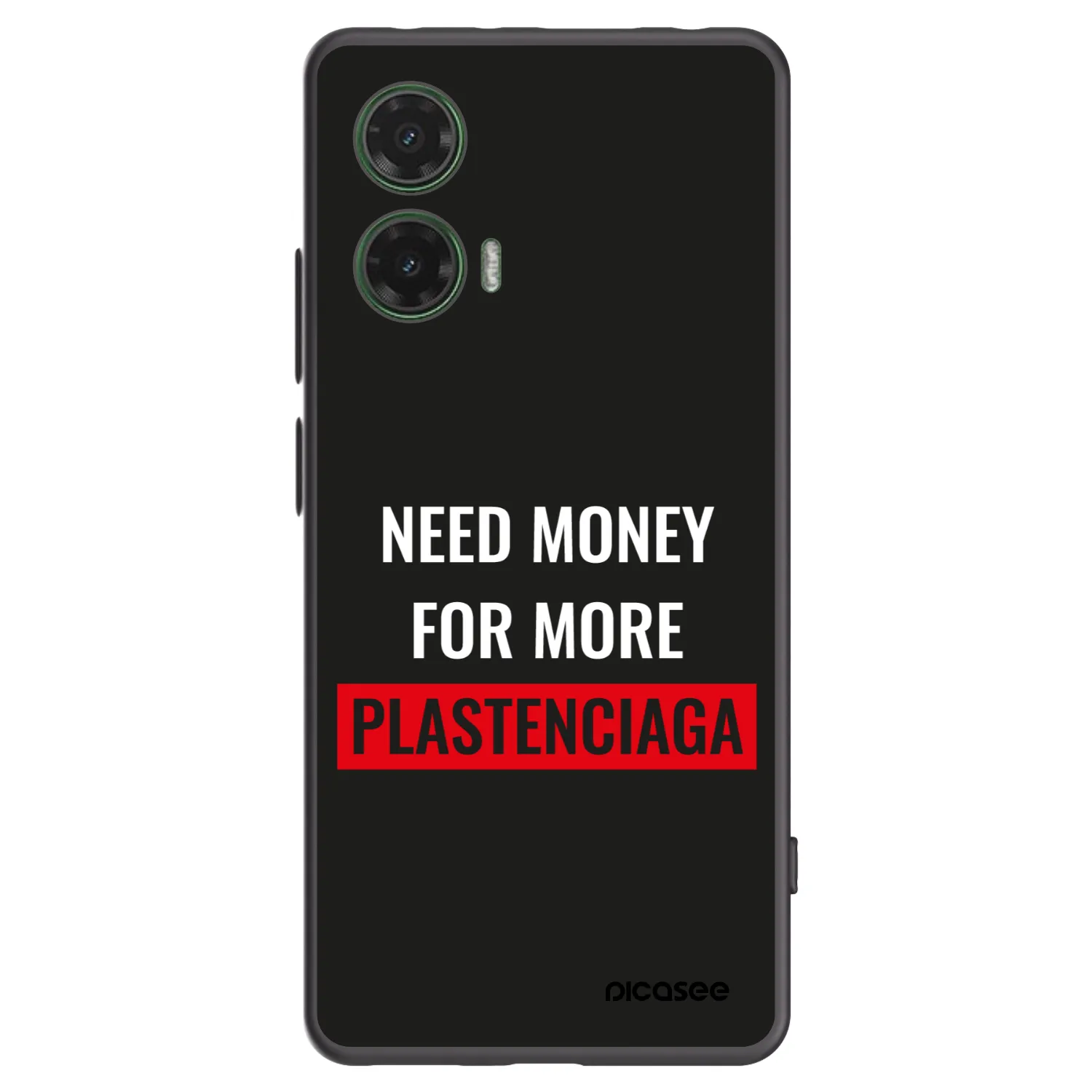 Picasee silikonowe czarne etui na Motorola Moto G35 5G - More PLASTENCIAGA