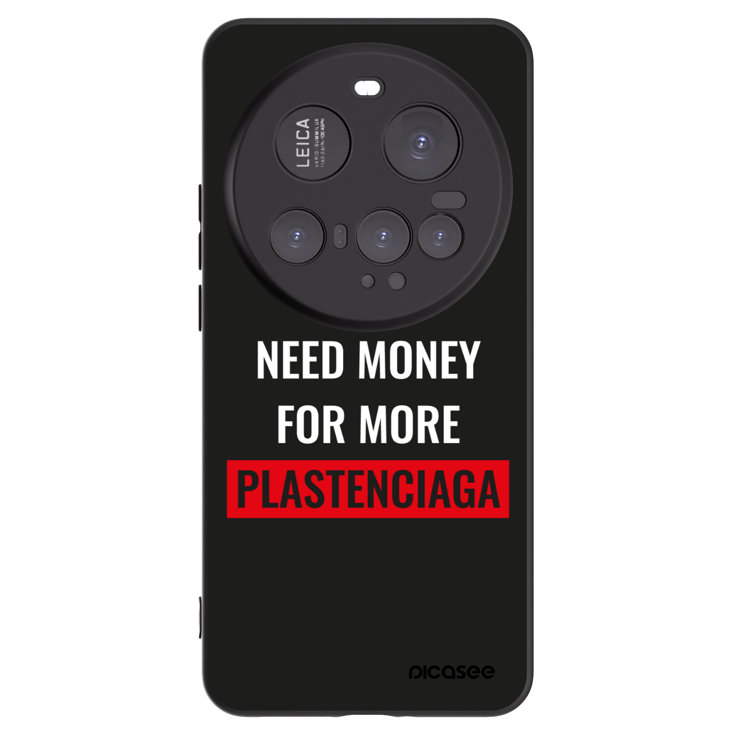 Picasee silikonowe czarne etui na Xiaomi 15 Ultra - More PLASTENCIAGA
