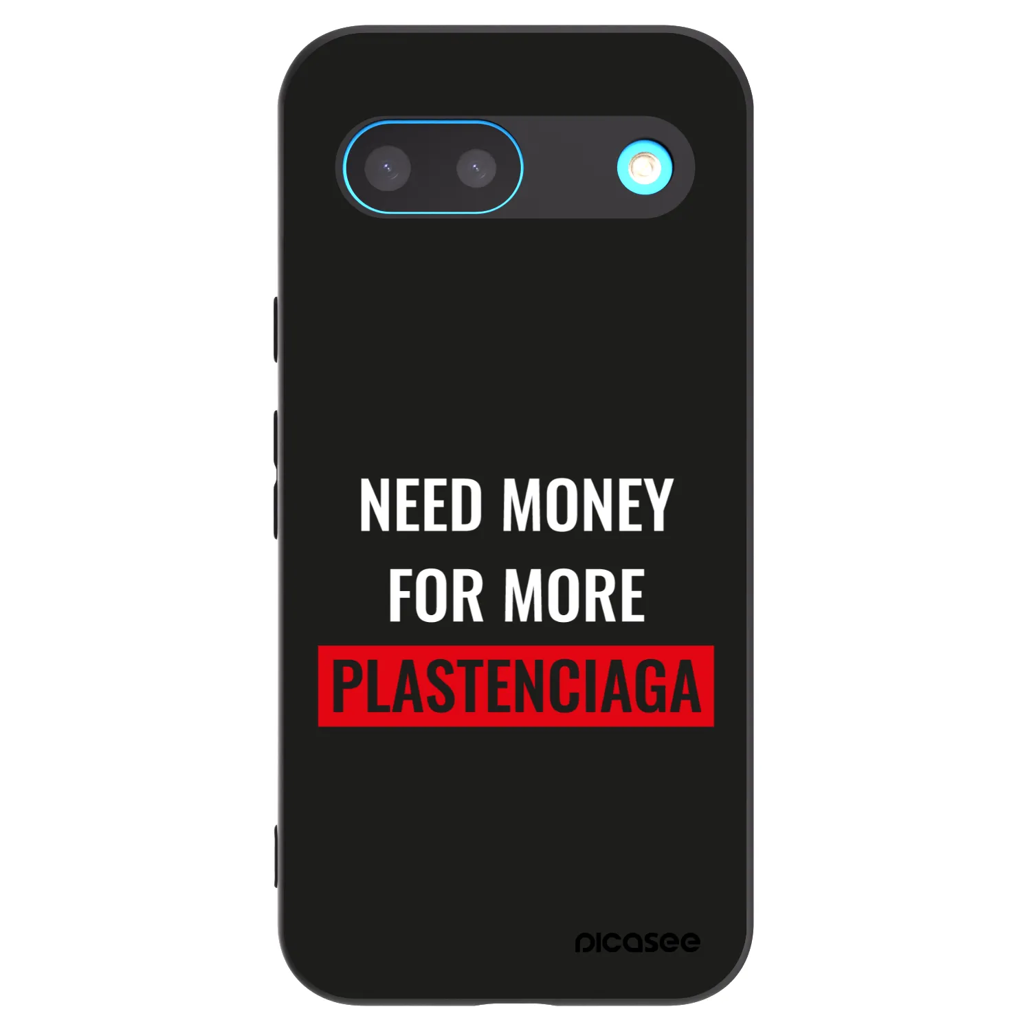 Picasee silikonowe czarne etui na Google Pixel 8 - More PLASTENCIAGA