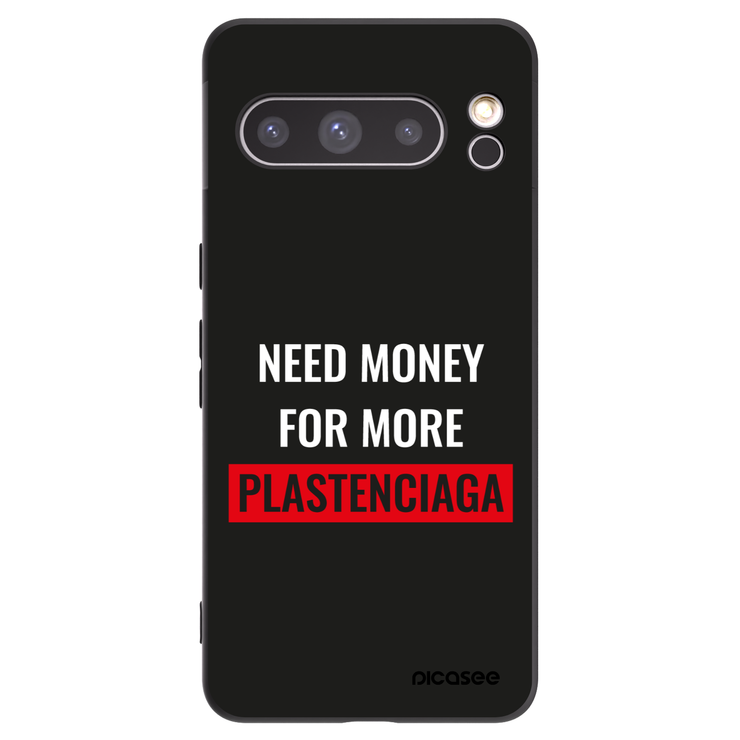 Picasee silikonowe czarne etui na Google Pixel 8 Pro - More PLASTENCIAGA